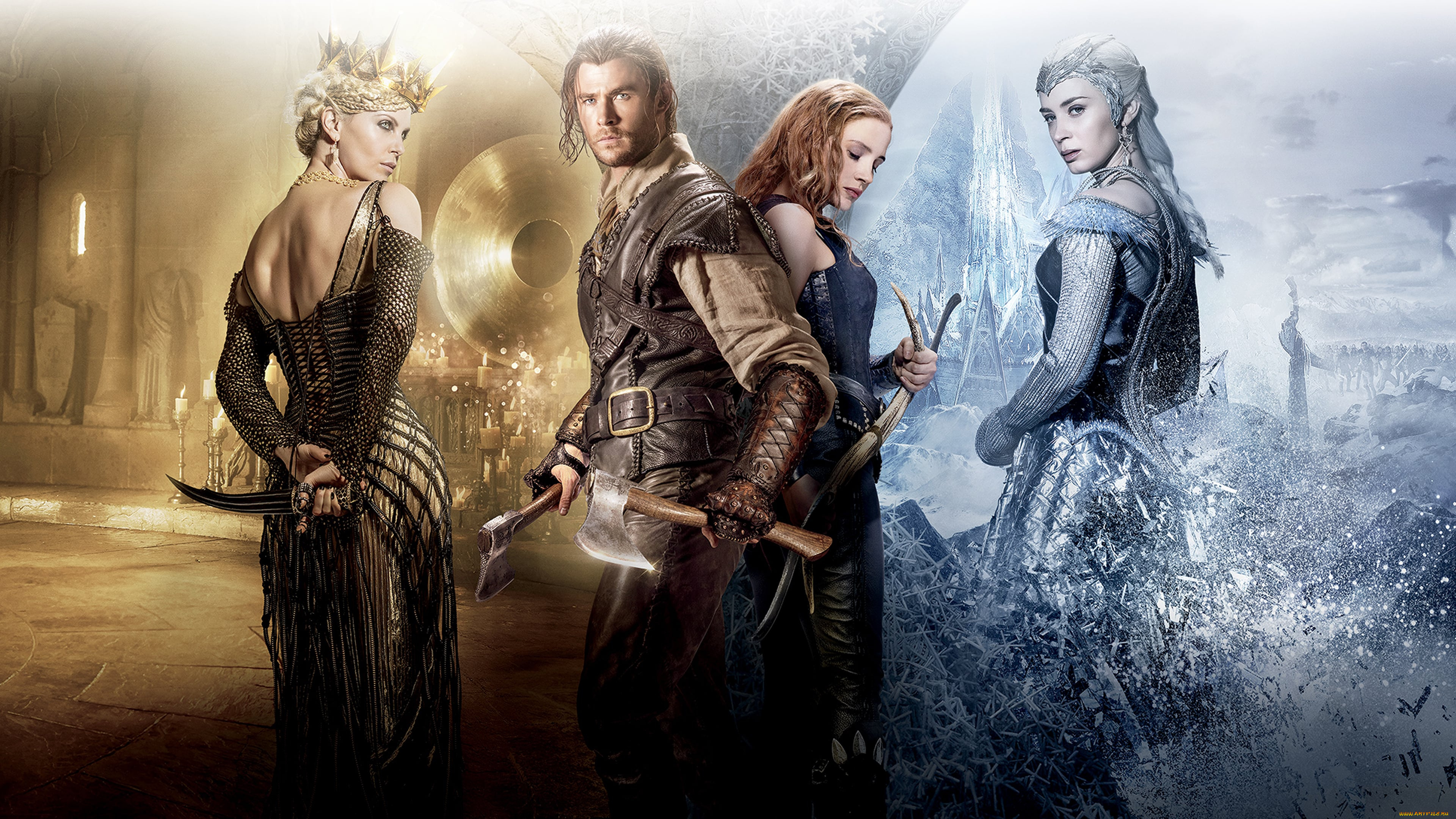 the, huntsman, , winter`s, war, , 2016, кино, фильмы, the, huntsman, winter`s, war, белоснежка, и, охотник, боевик, драма, постер, крис, хемсворт, шарлиз, терон, эмили, блант, фэнтези, джессика, честейн