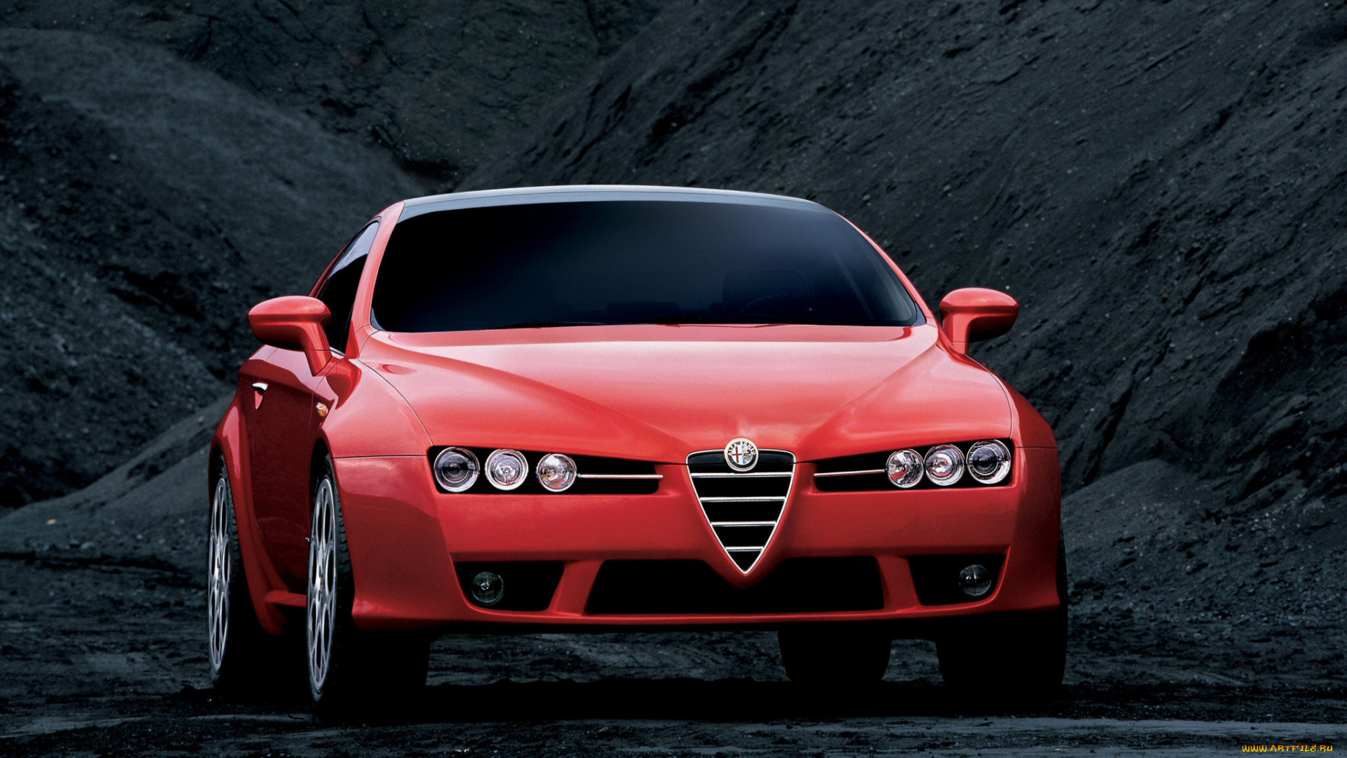 alfa, romeo, brera, автомобили, alfa, romeo, красный, карьер