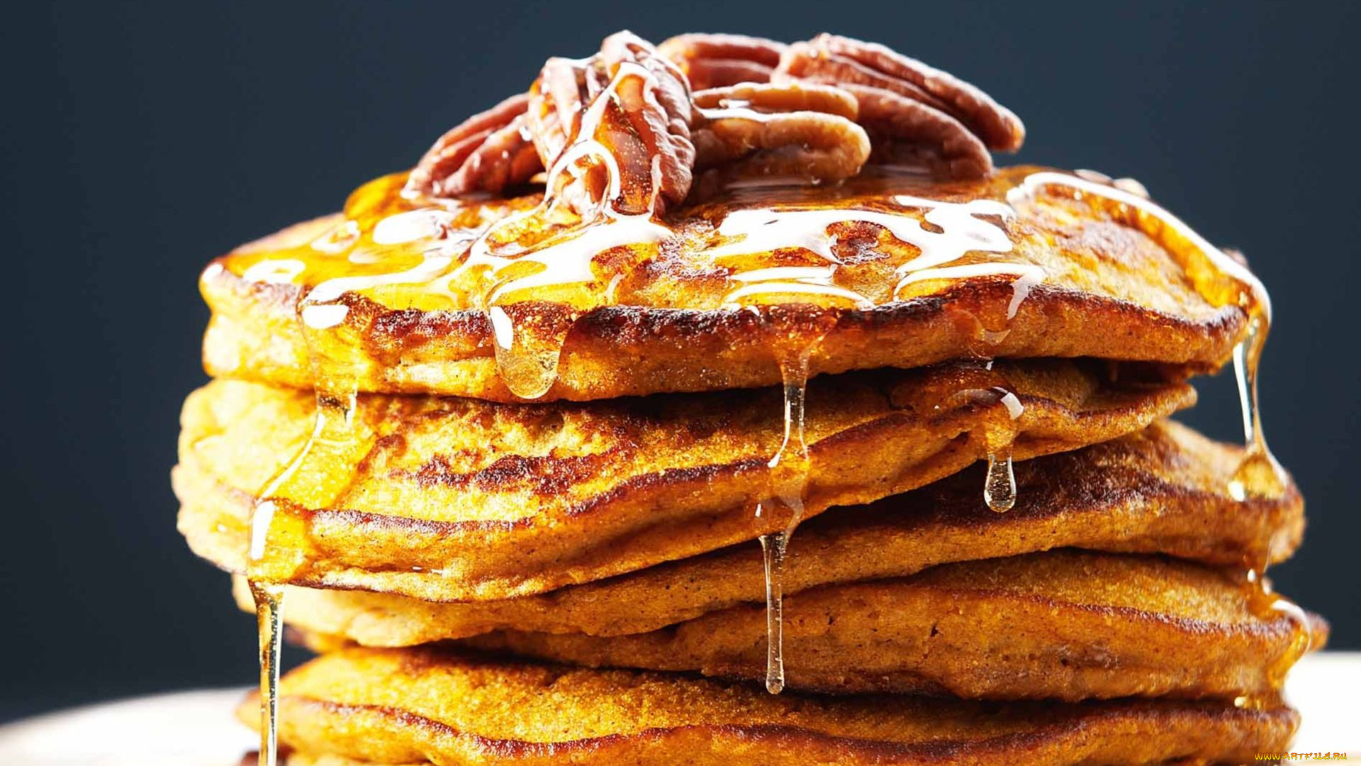 еда, блины, , оладьи, оладьи, мед