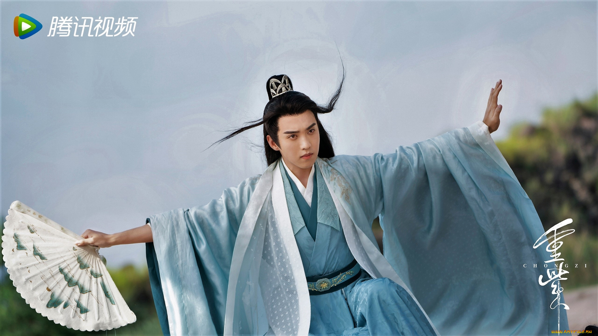 кино, фильмы, ghongzi, парень, наряд, веер