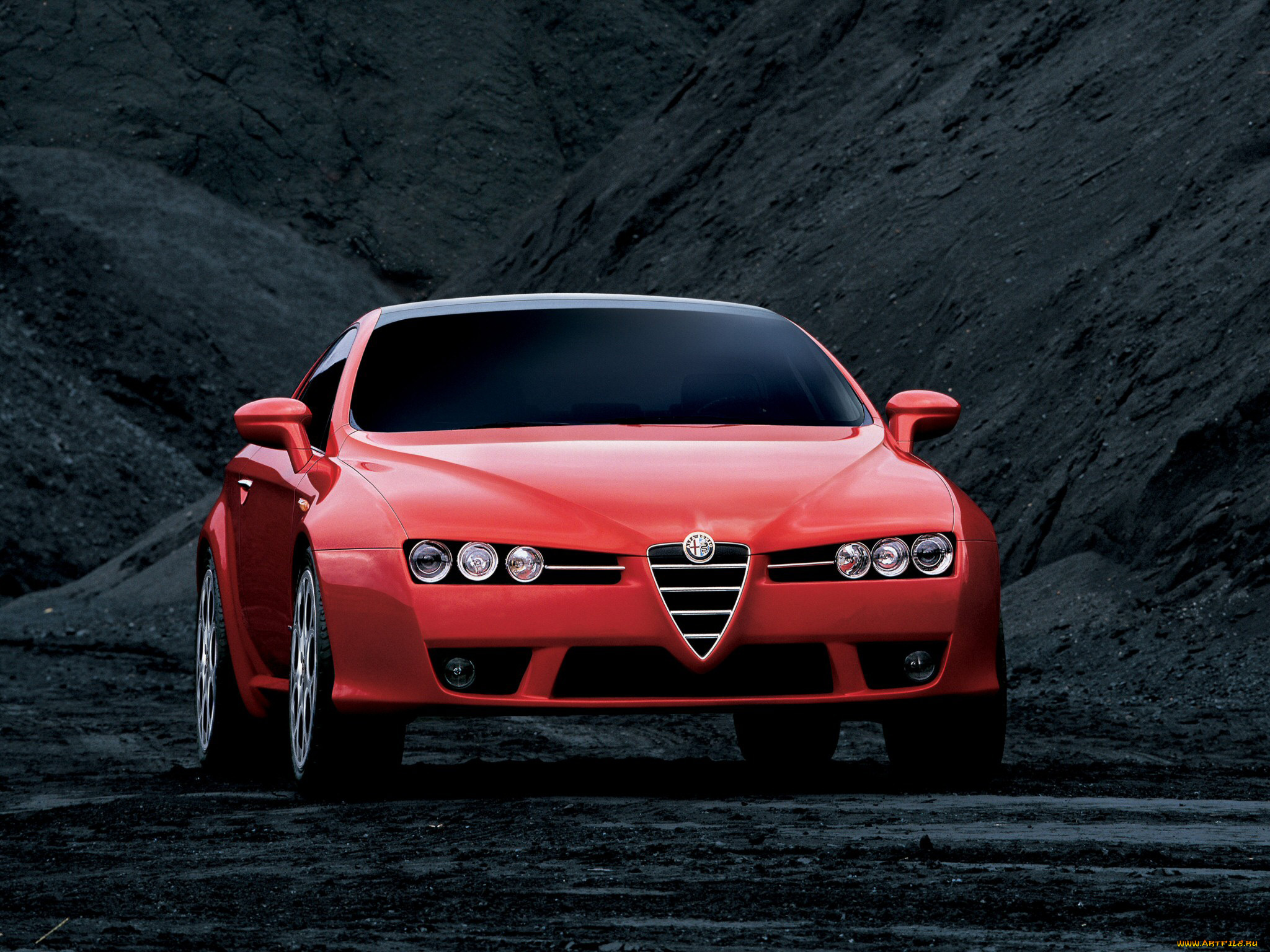 alfa, romeo, brera, автомобили, alfa, romeo, красный, карьер