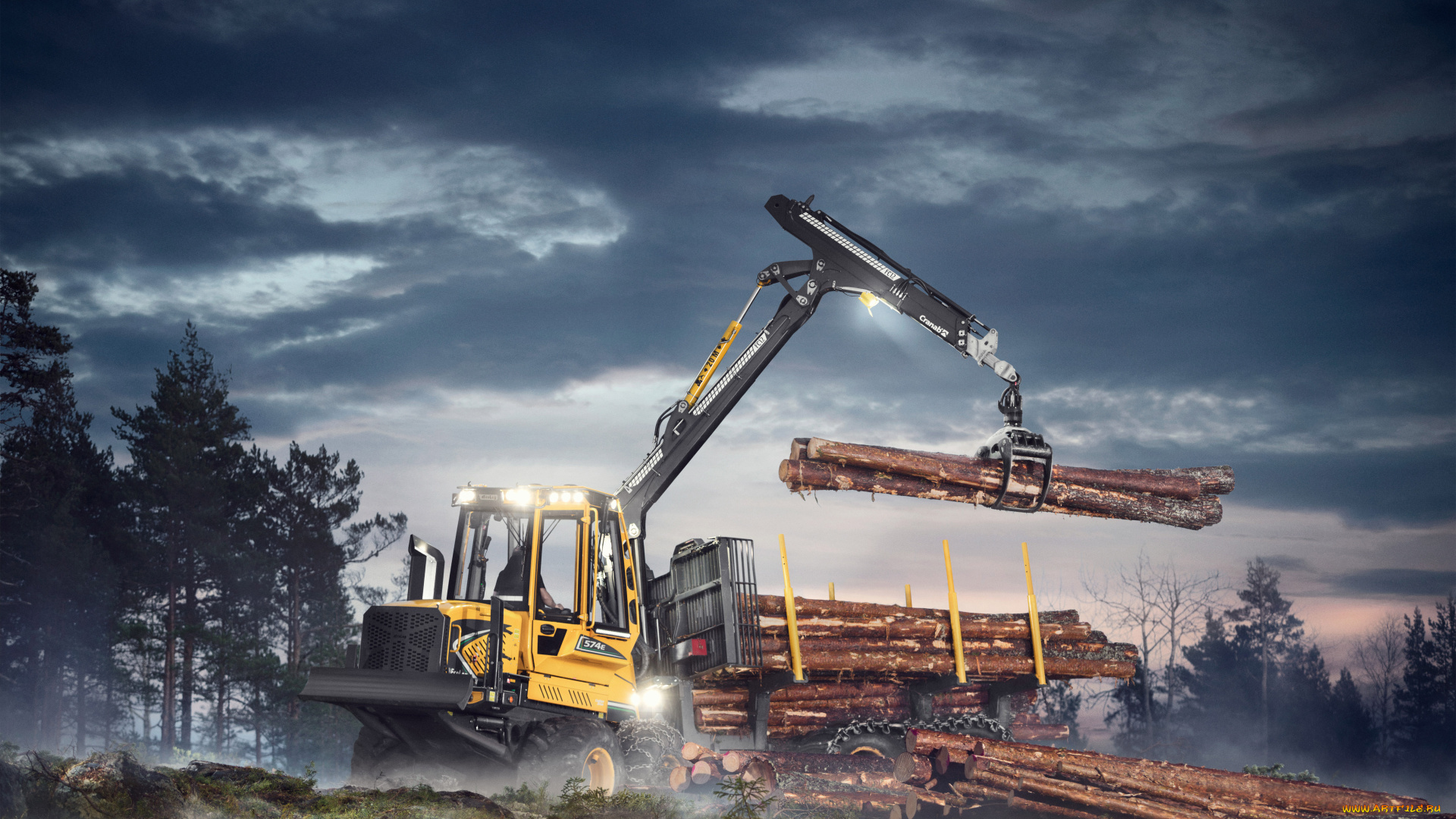 техника, лесоповалочная, техника, eco, log