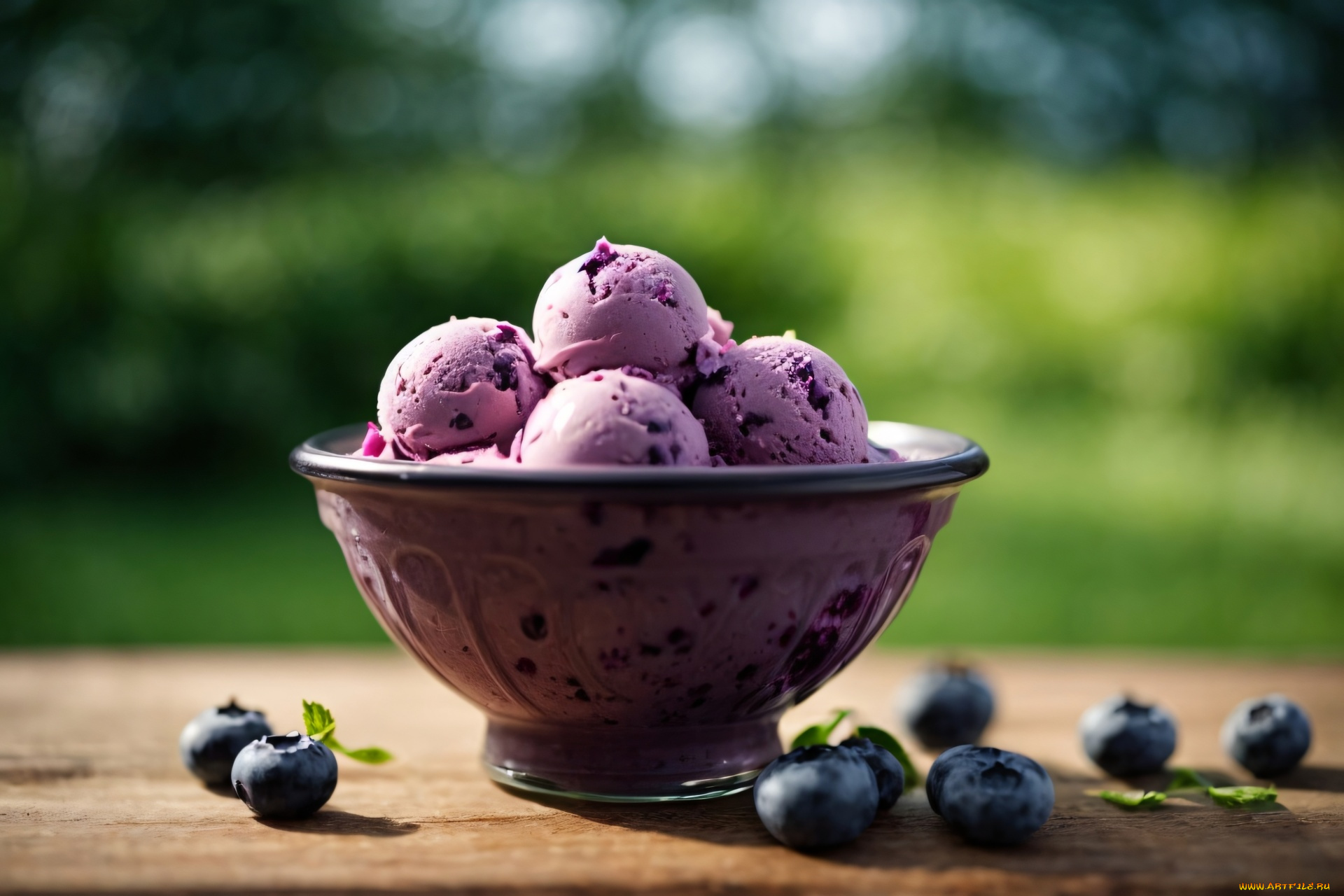 еда, мороженое, , десерты, черника
