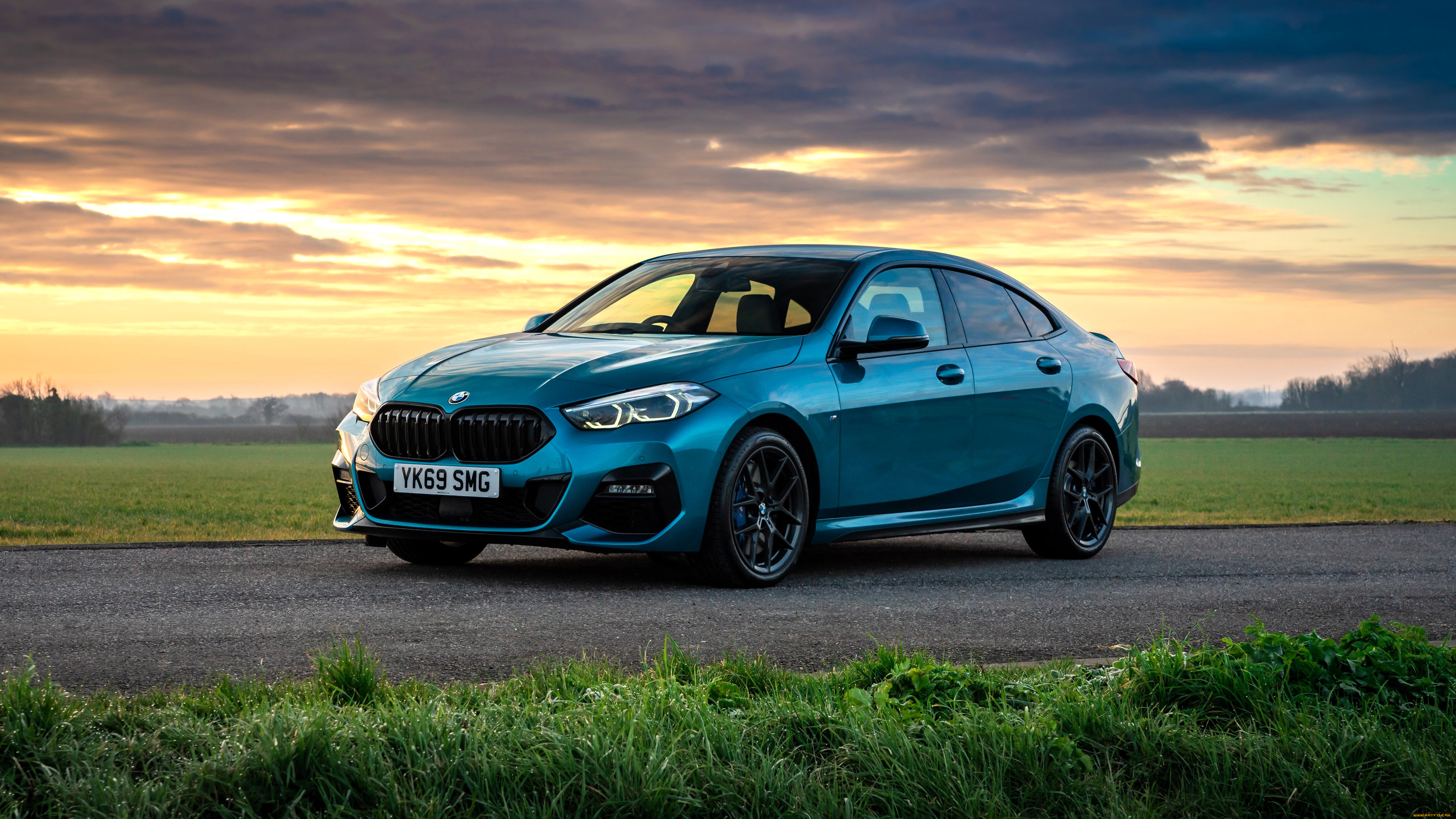 bmw, 218i, gran, coupe, m, sport, автомобили, bmw, голубой, трава, дорога