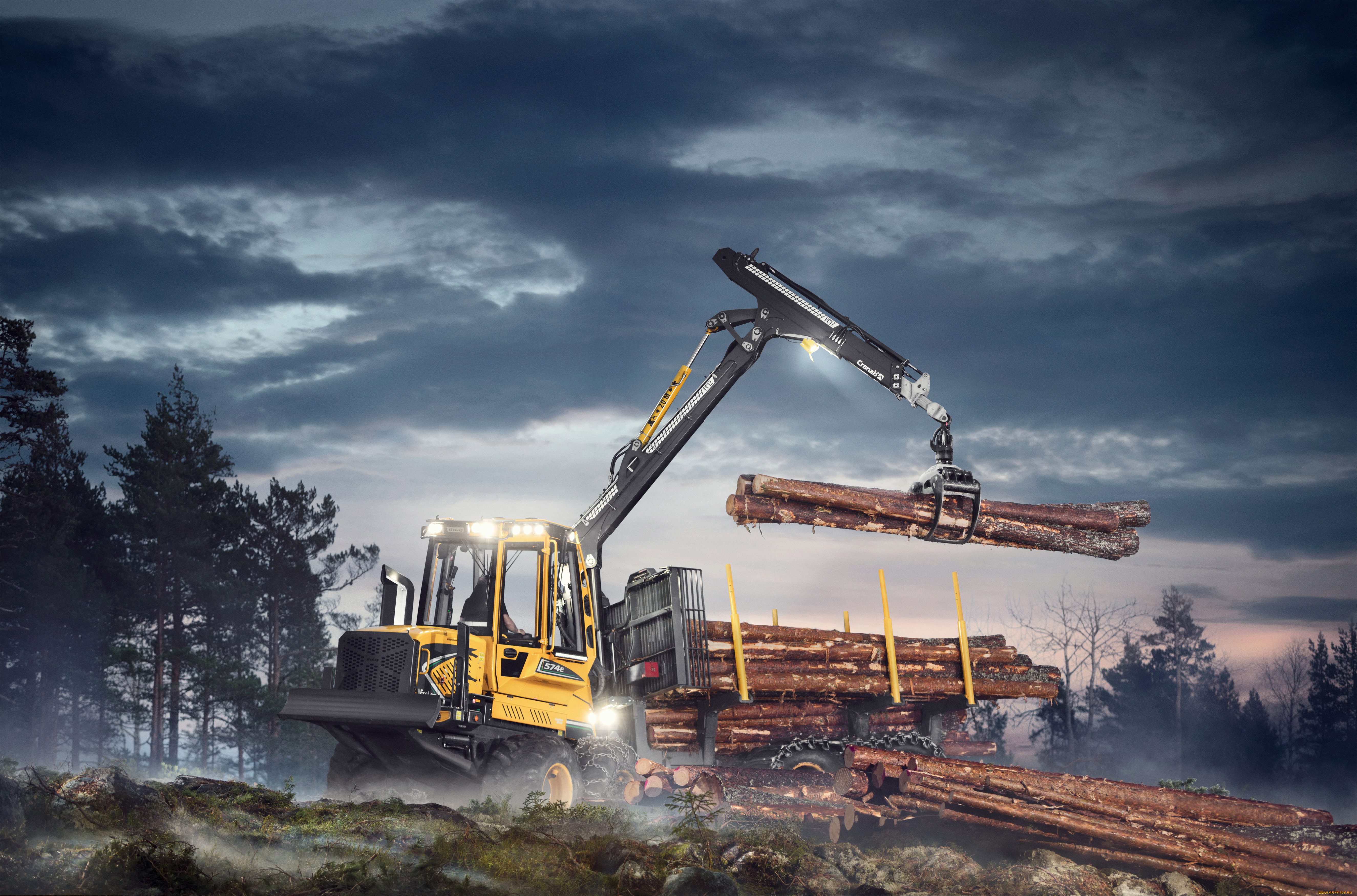 техника, лесоповалочная, техника, eco, log