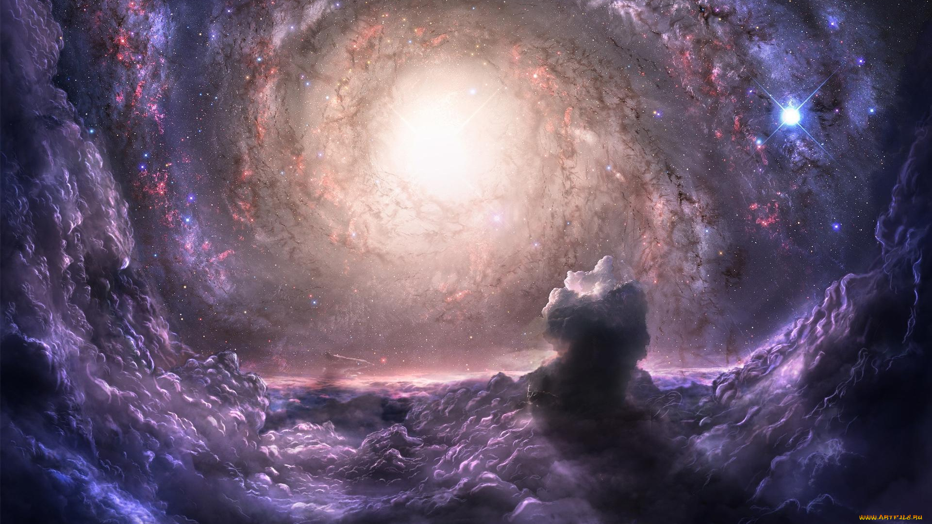 космос, галактики, туманности