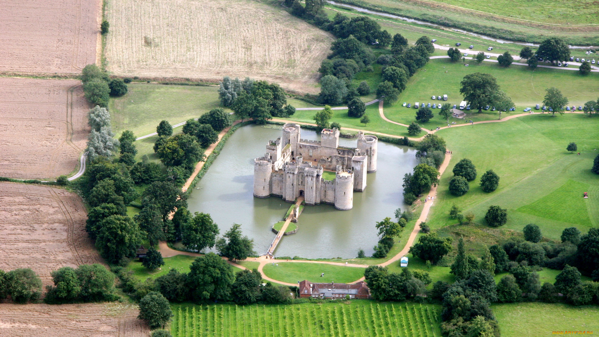 города, дворцы, замки, крепости, bodiam, castle, east, sussex, scotland