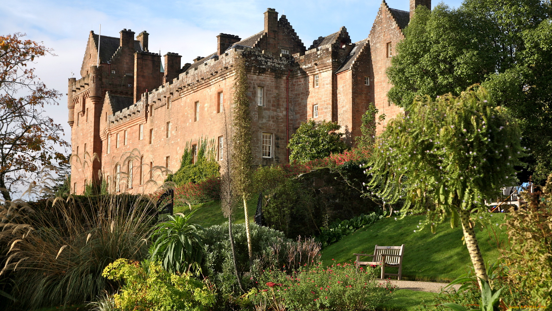 города, дворцы, замки, крепости, brodick, castle, scotland