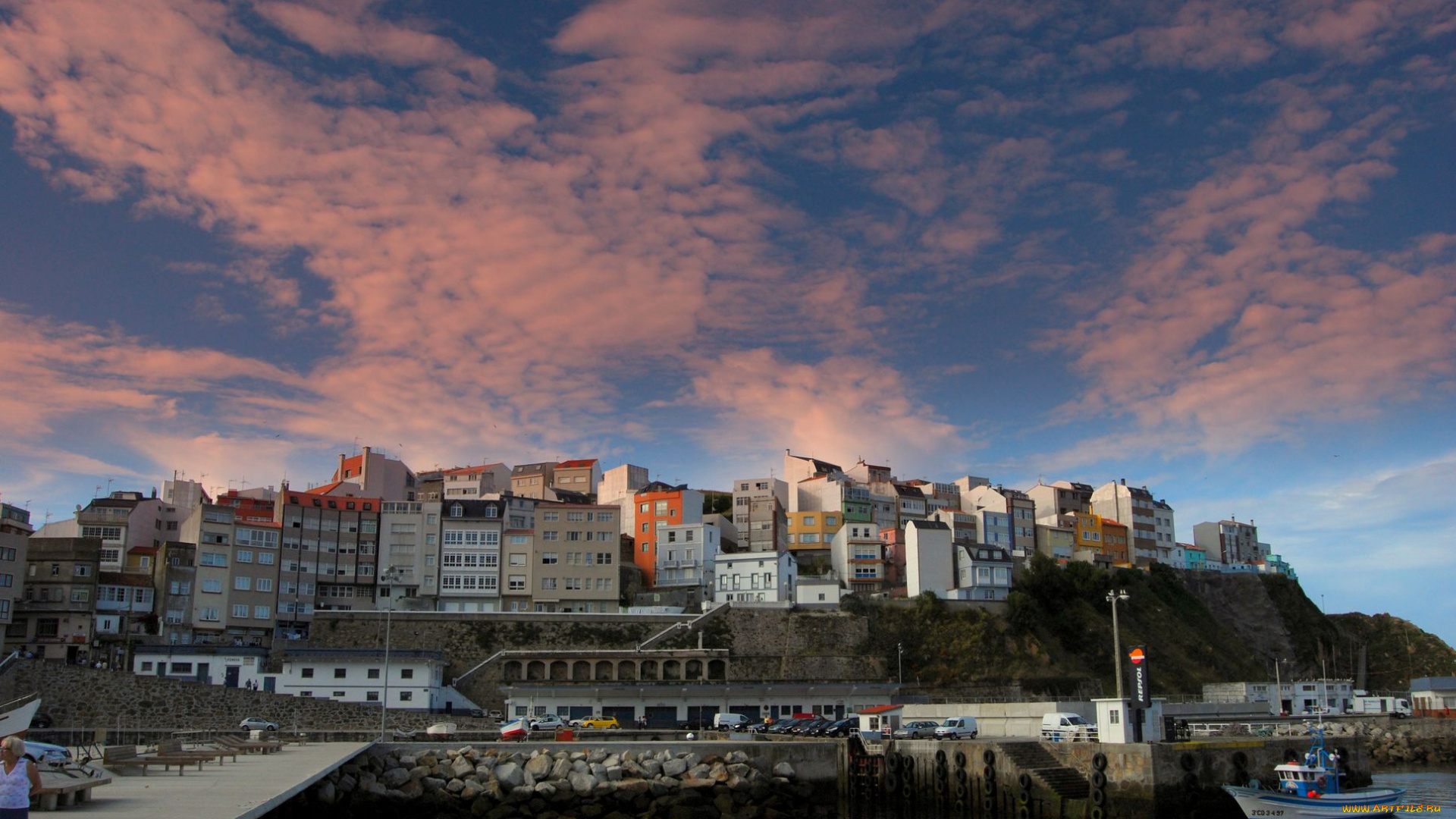 мальпика, де, бергантиньос, города, панорамы, испания, галисия