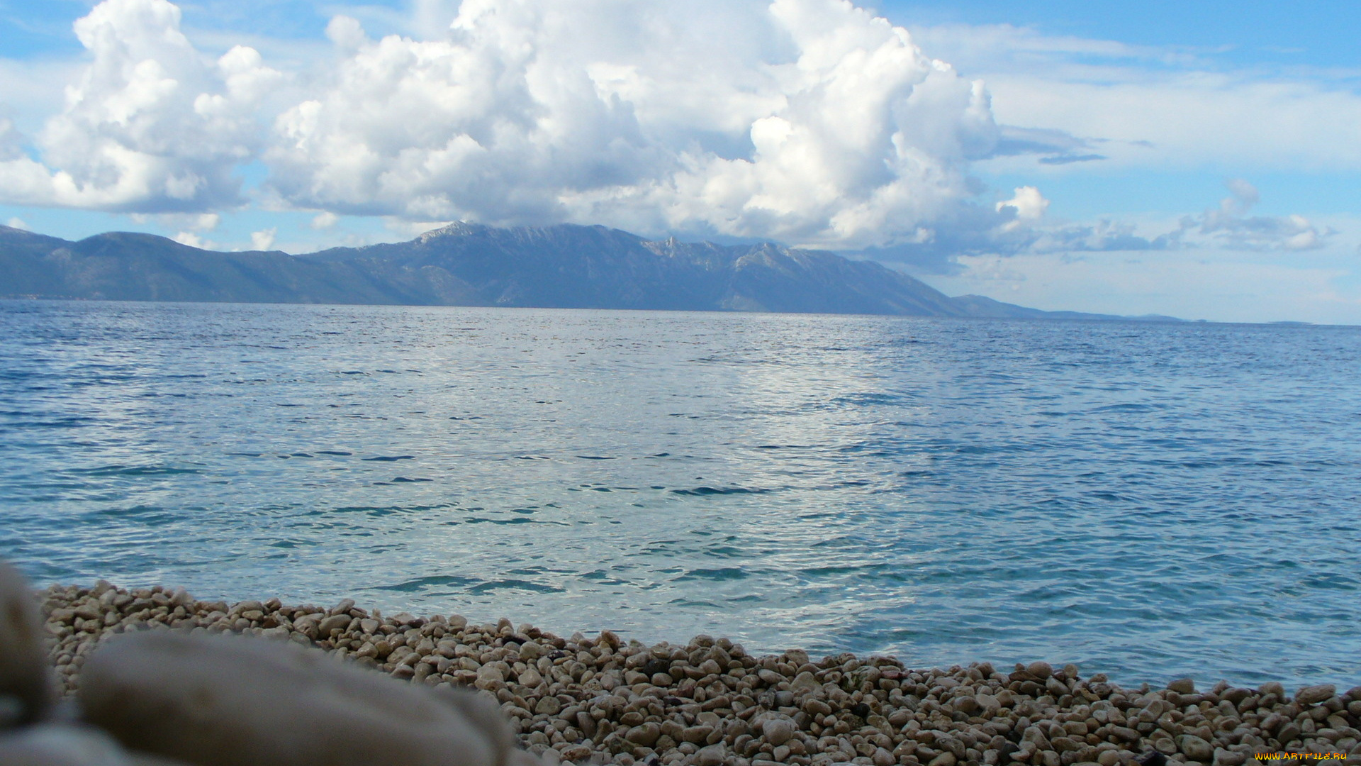 природа, побережье, горы, море, камни