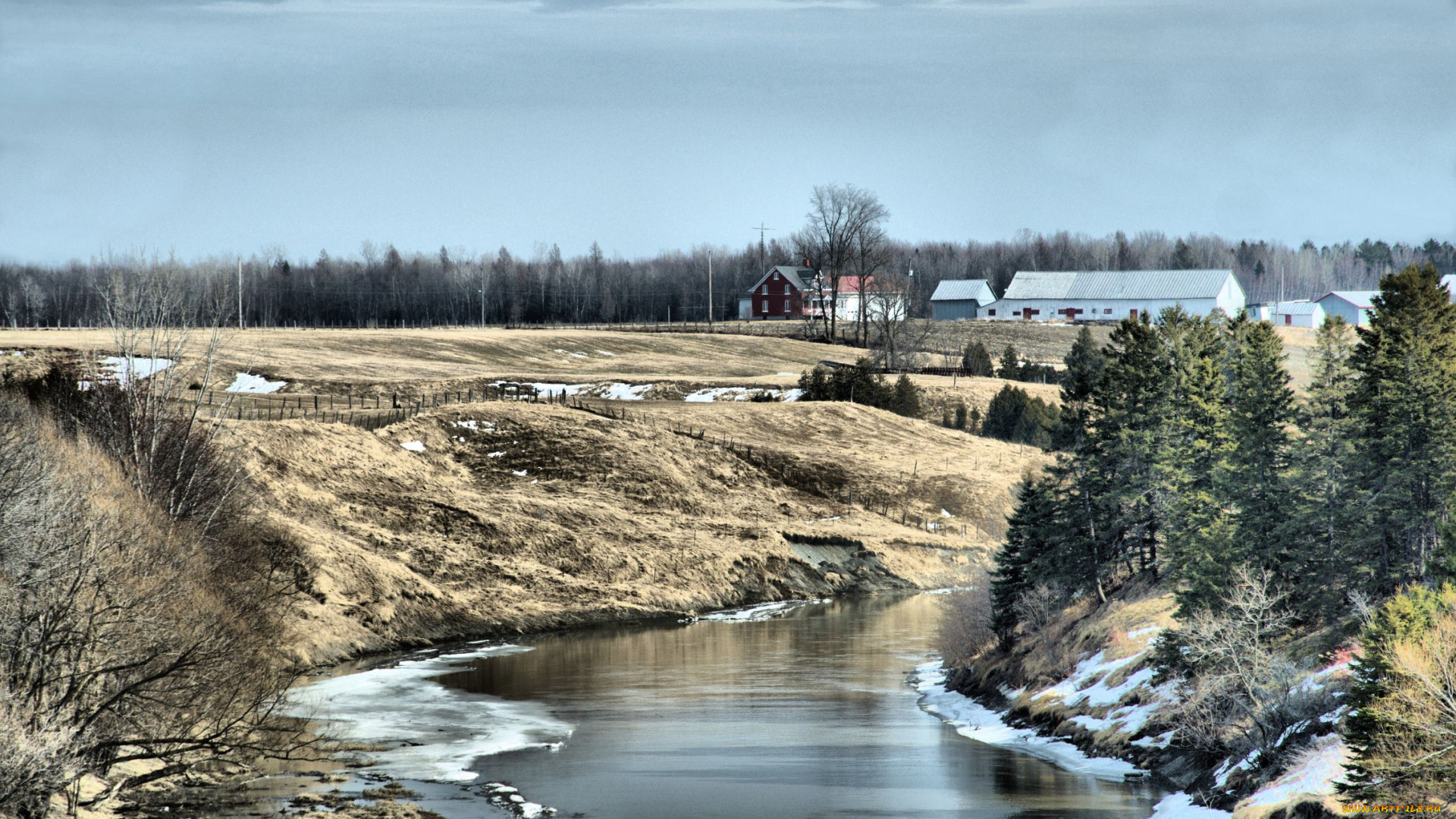 сен, леон, ле, гран, природа, реки, озера, квебек