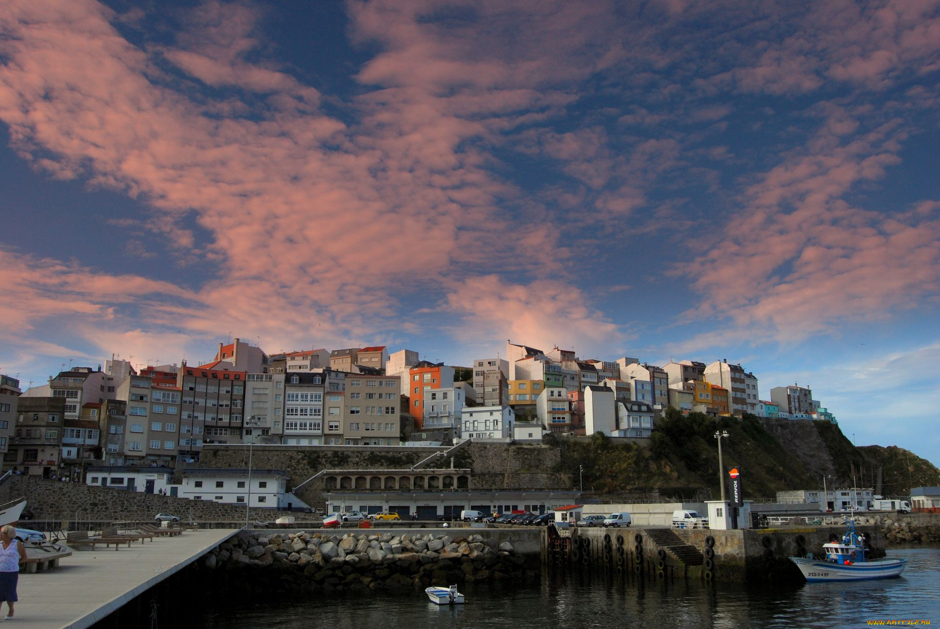 мальпика, де, бергантиньос, города, панорамы, испания, галисия