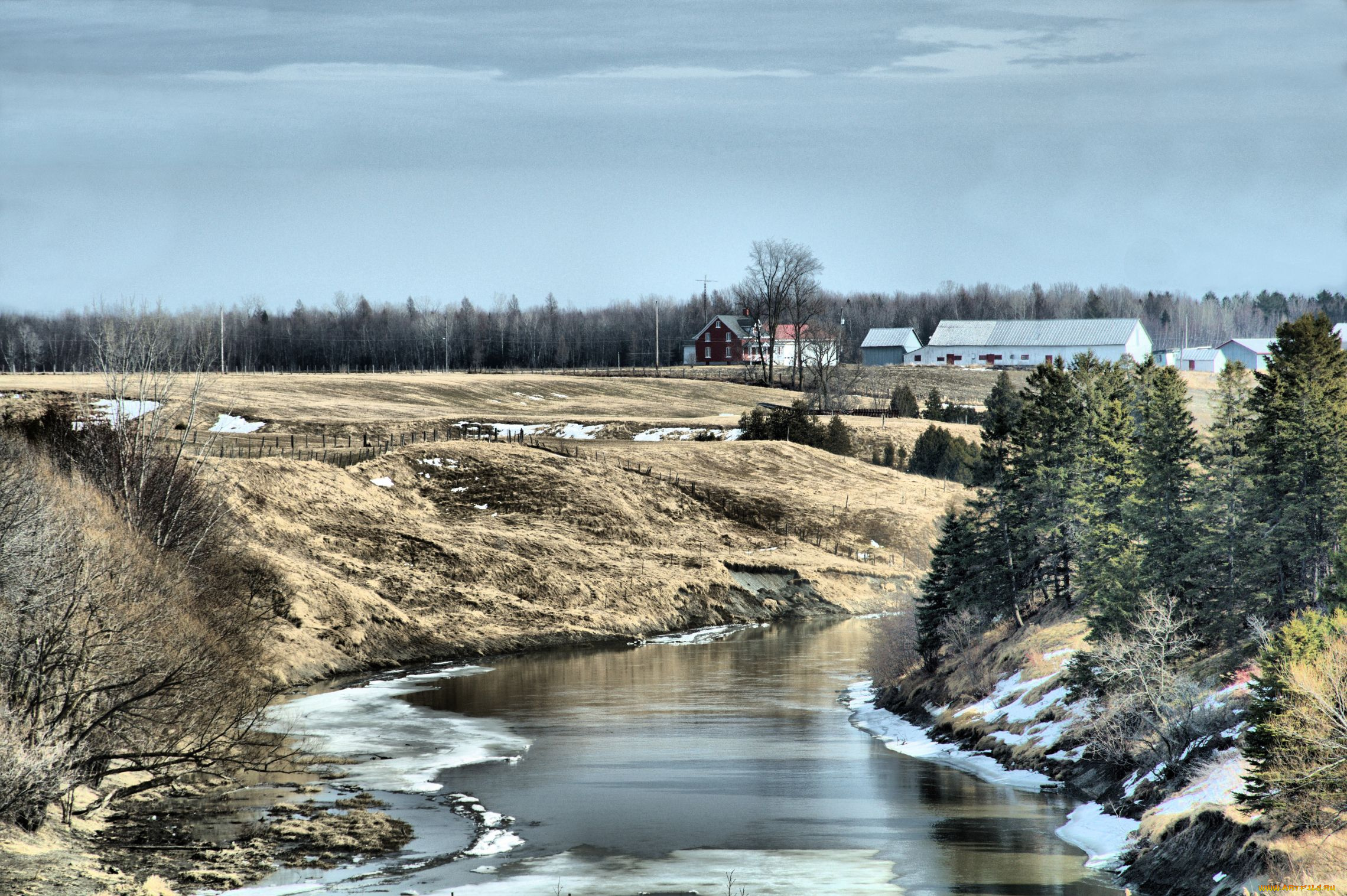 сен, леон, ле, гран, природа, реки, озера, квебек