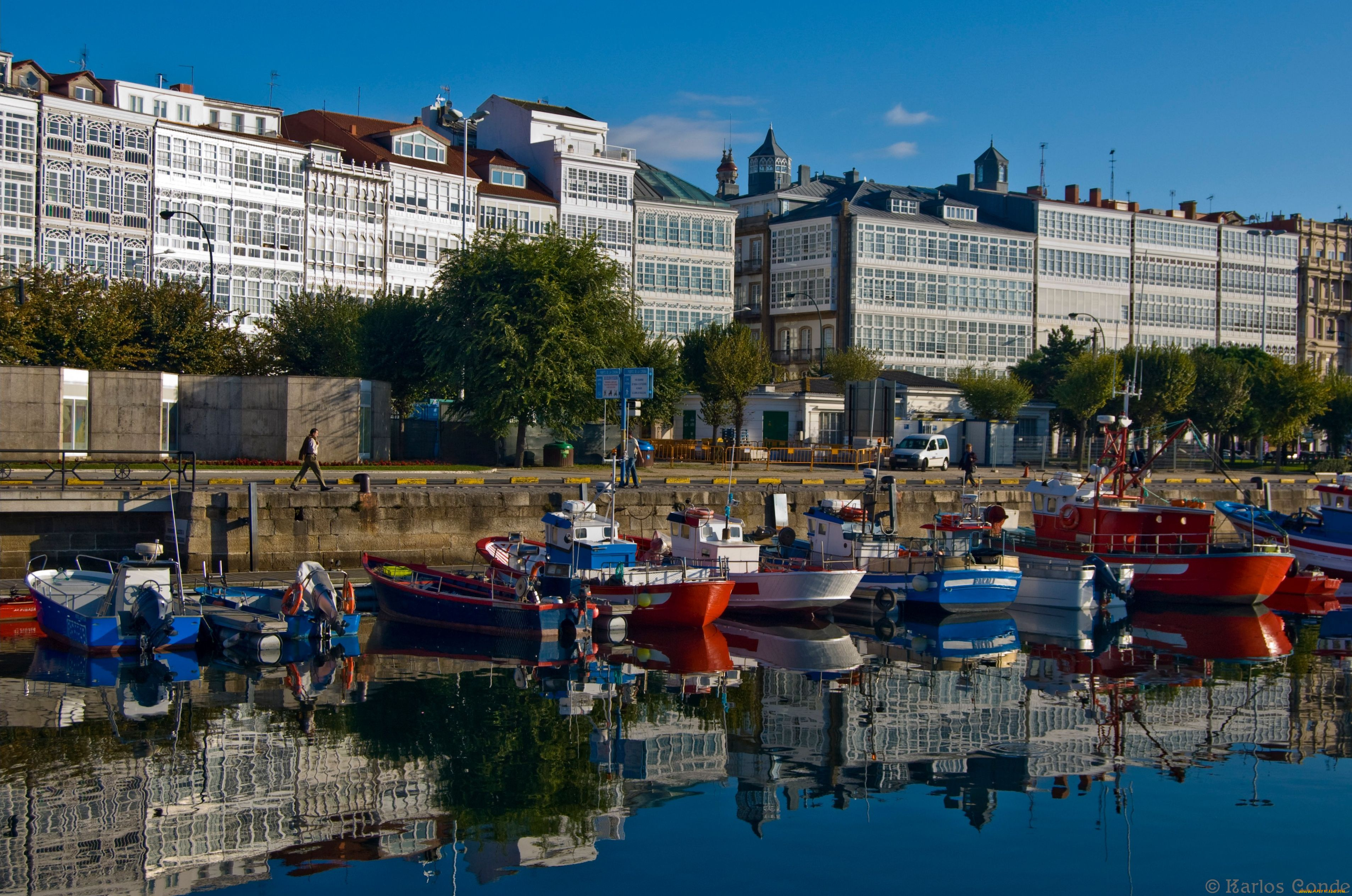 корабли, порты, причалы, коруния, галисия, испания