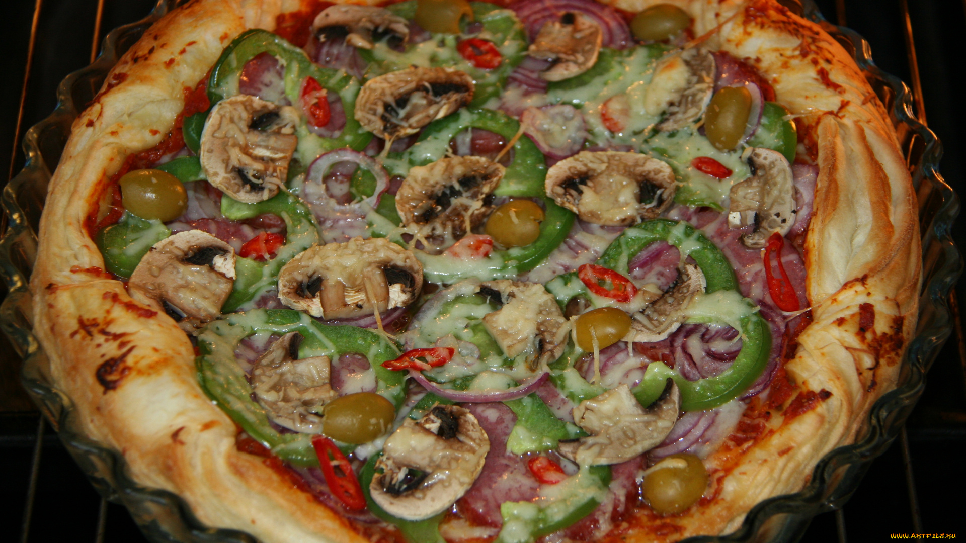 еда, пицца, выпечка