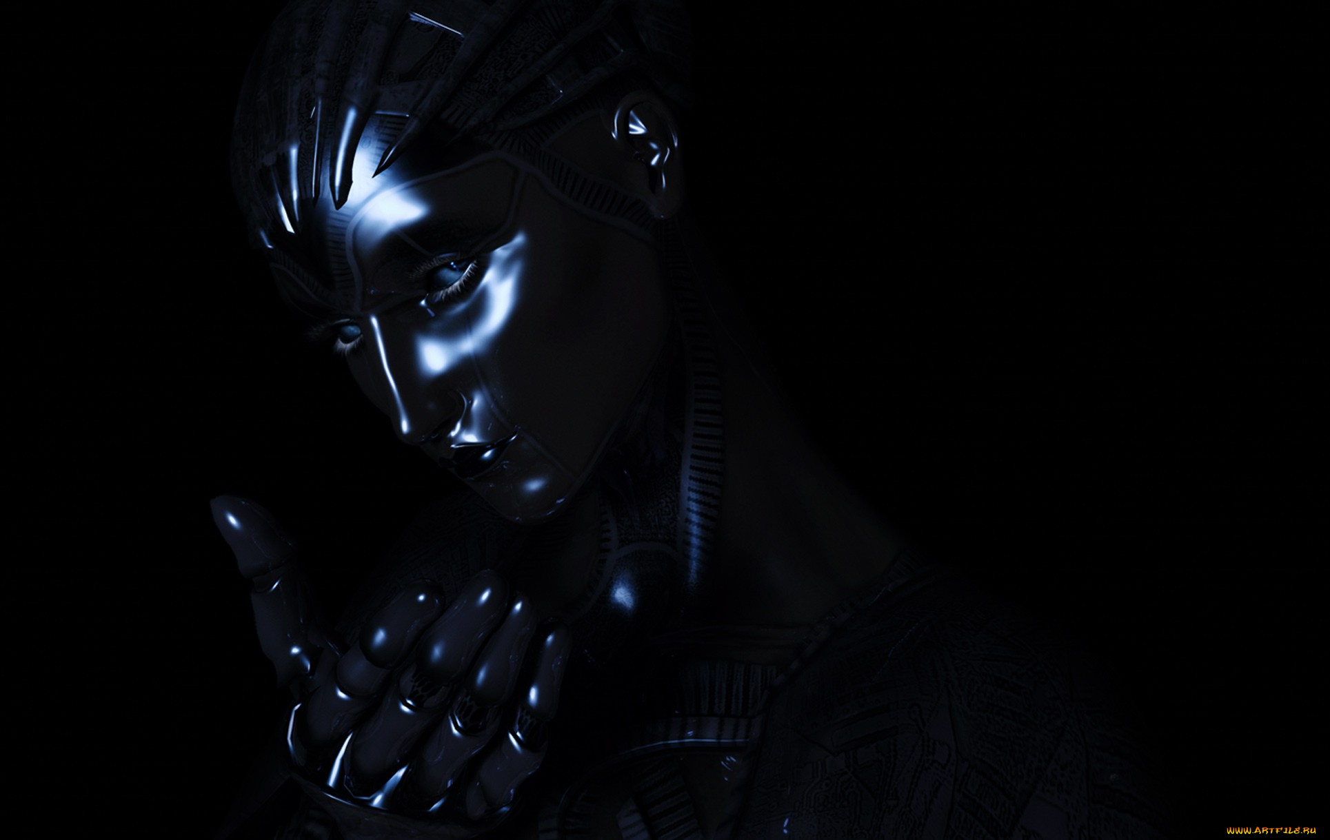 3д, графика, creatures, существа, silver