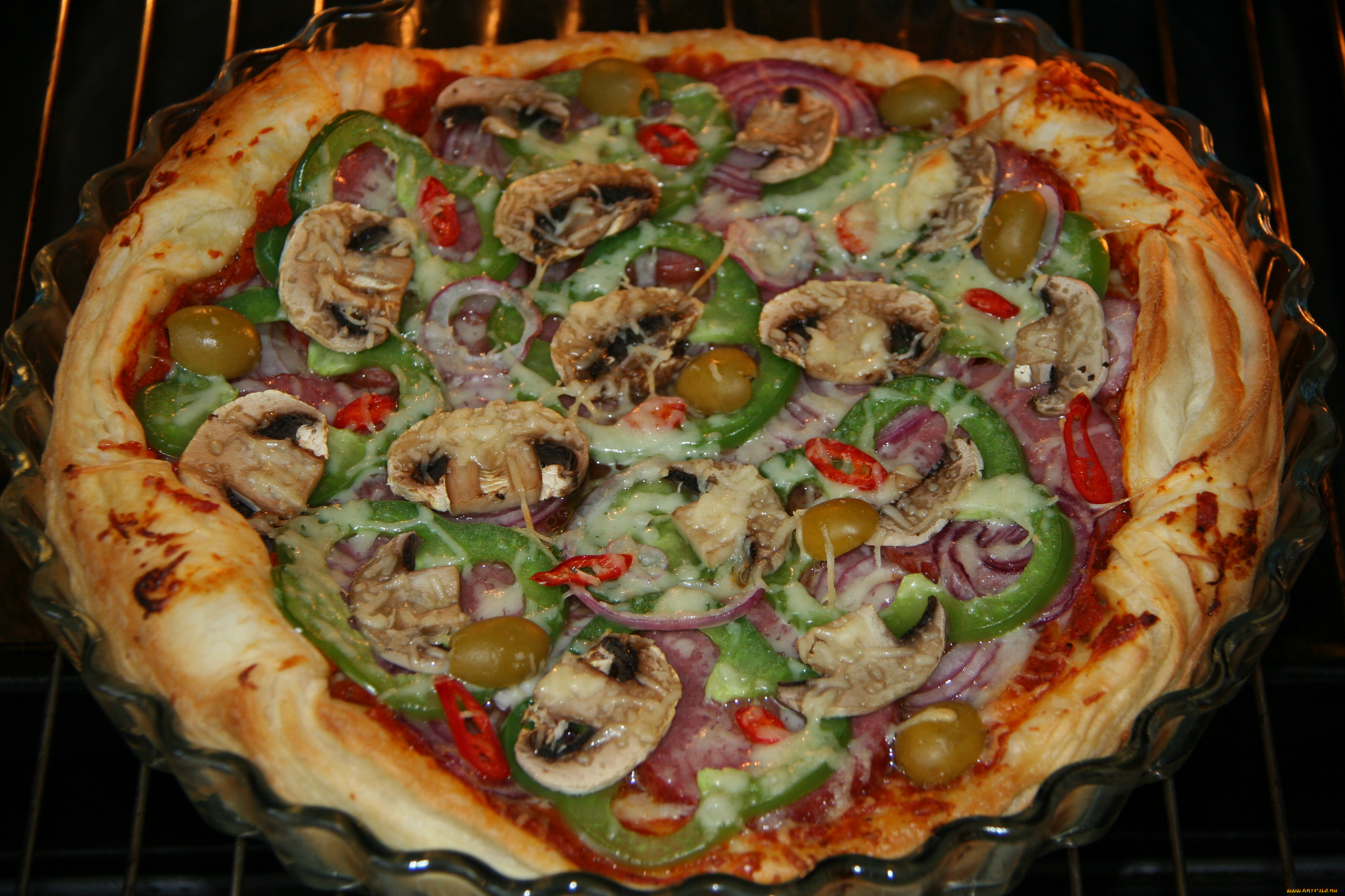 еда, пицца, выпечка