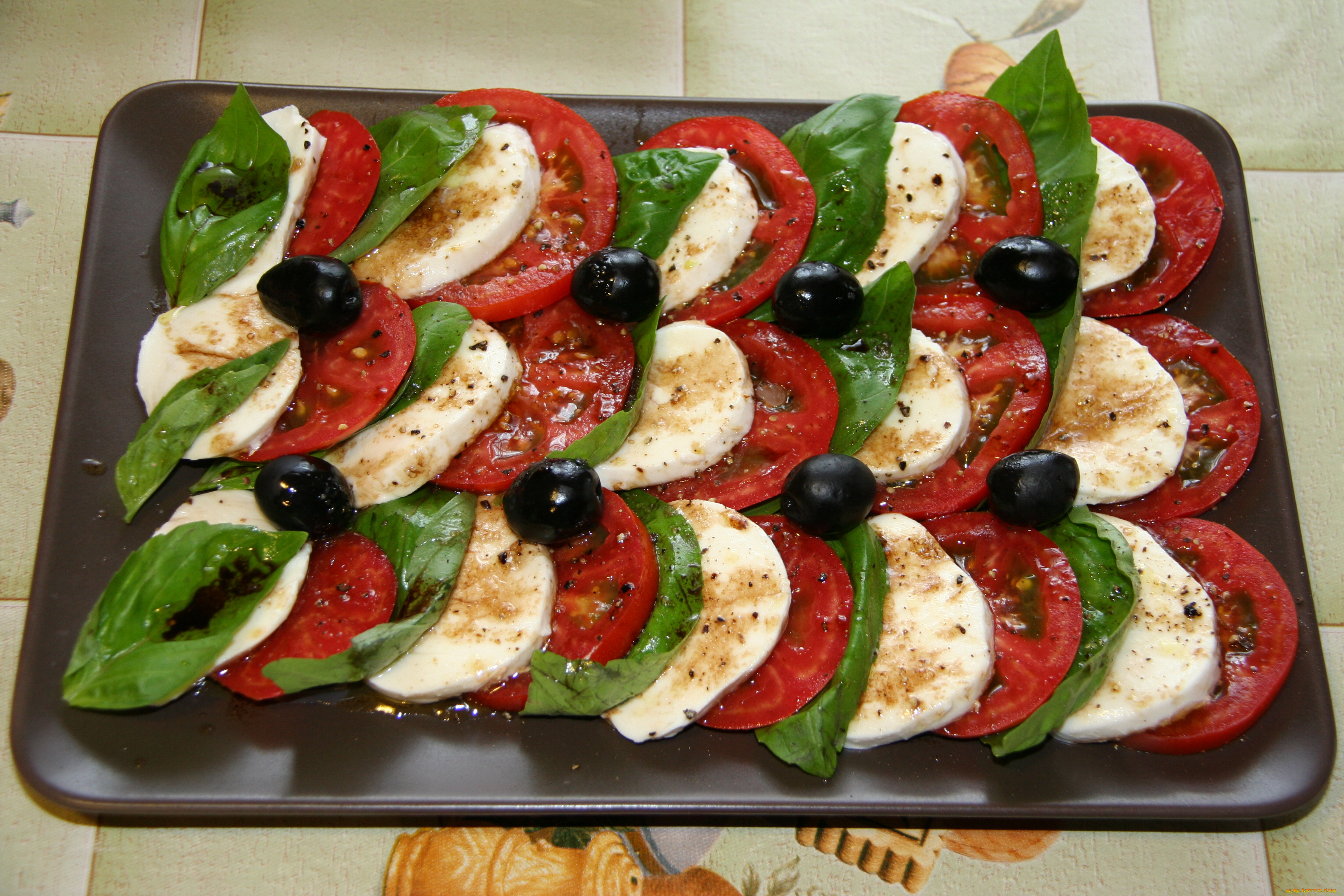 еда, салаты, закуски, кабачки, помидоры, овощи, томаты