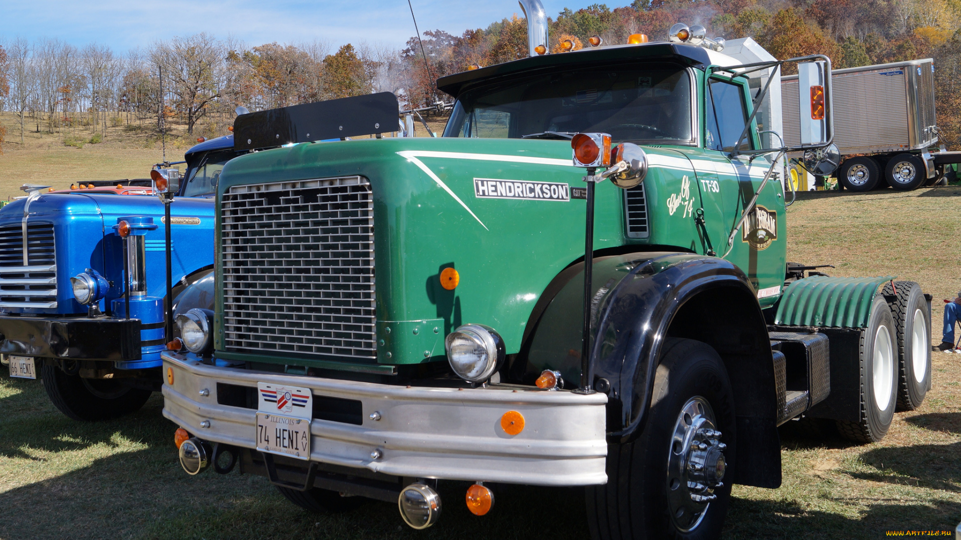 1974, hendrickson, model, h, автомобили, грузовики, тяжелый, грузовик, седельный, тягач