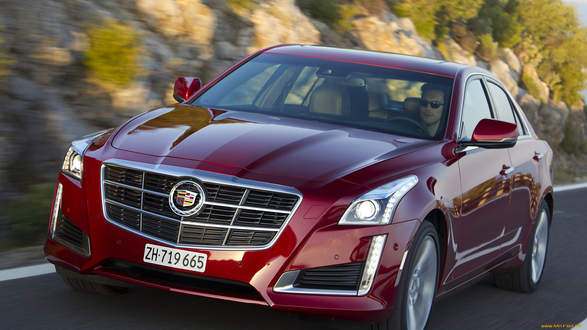 автомобили, cadillac, eu-spec, cts, красный, 2014