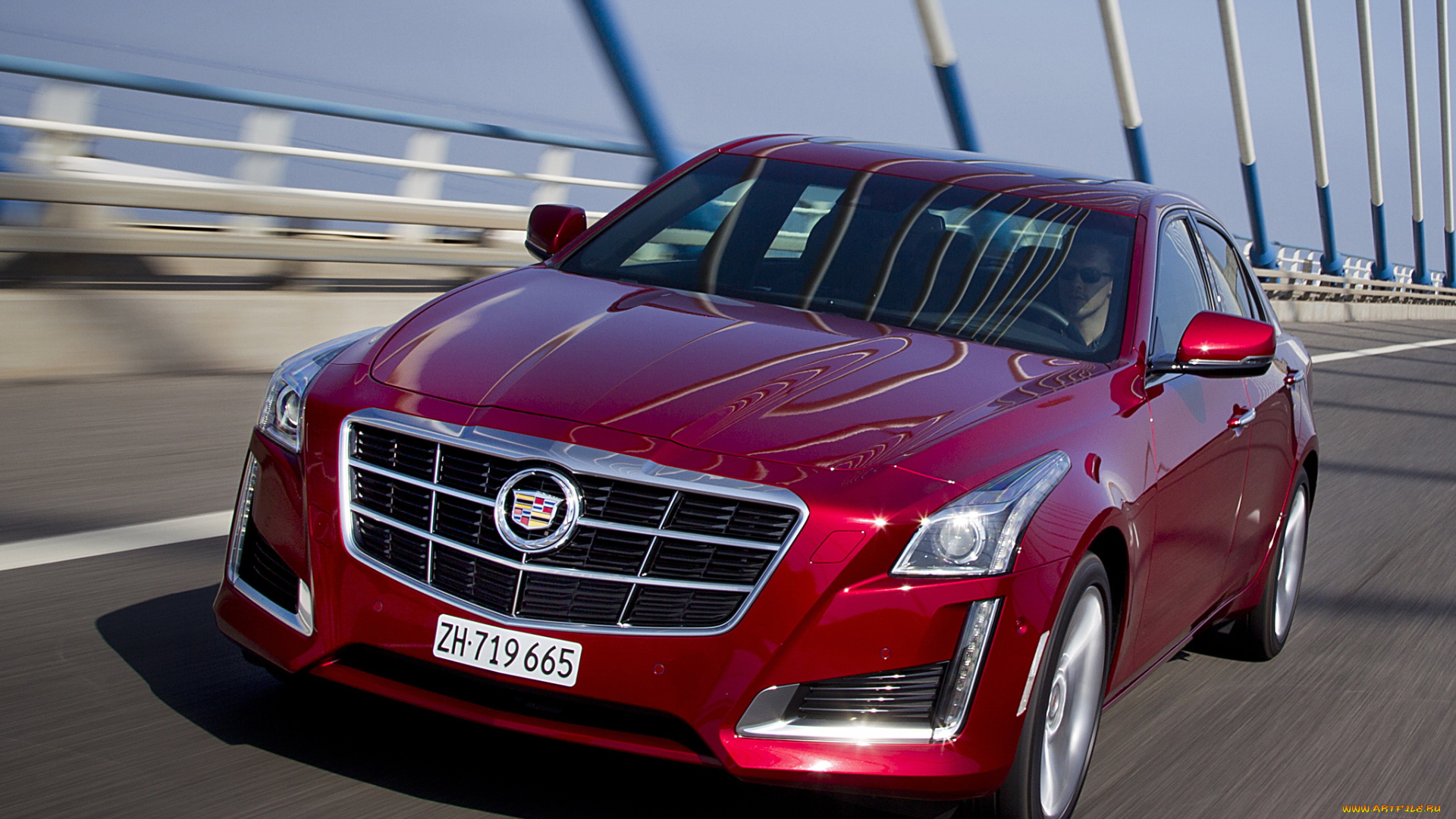 автомобили, cadillac, красный, 2014, eu-spec, cts