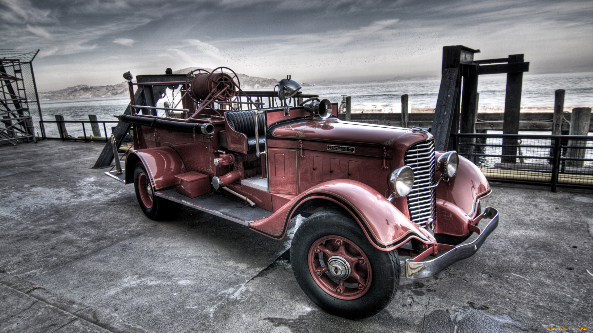 автомобили, пожарные, машины, truck, fire, hdr