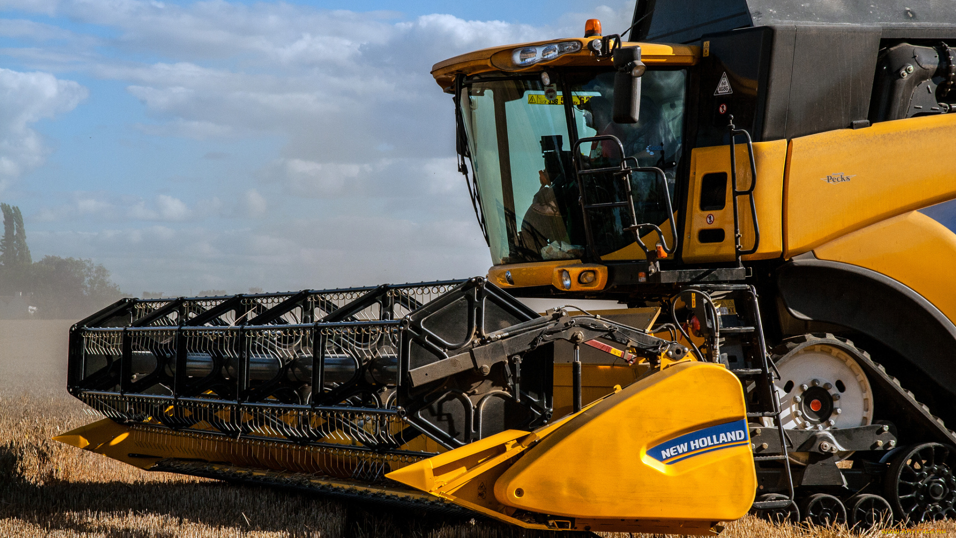 техника, комбайны, жатва, комбайн, поле