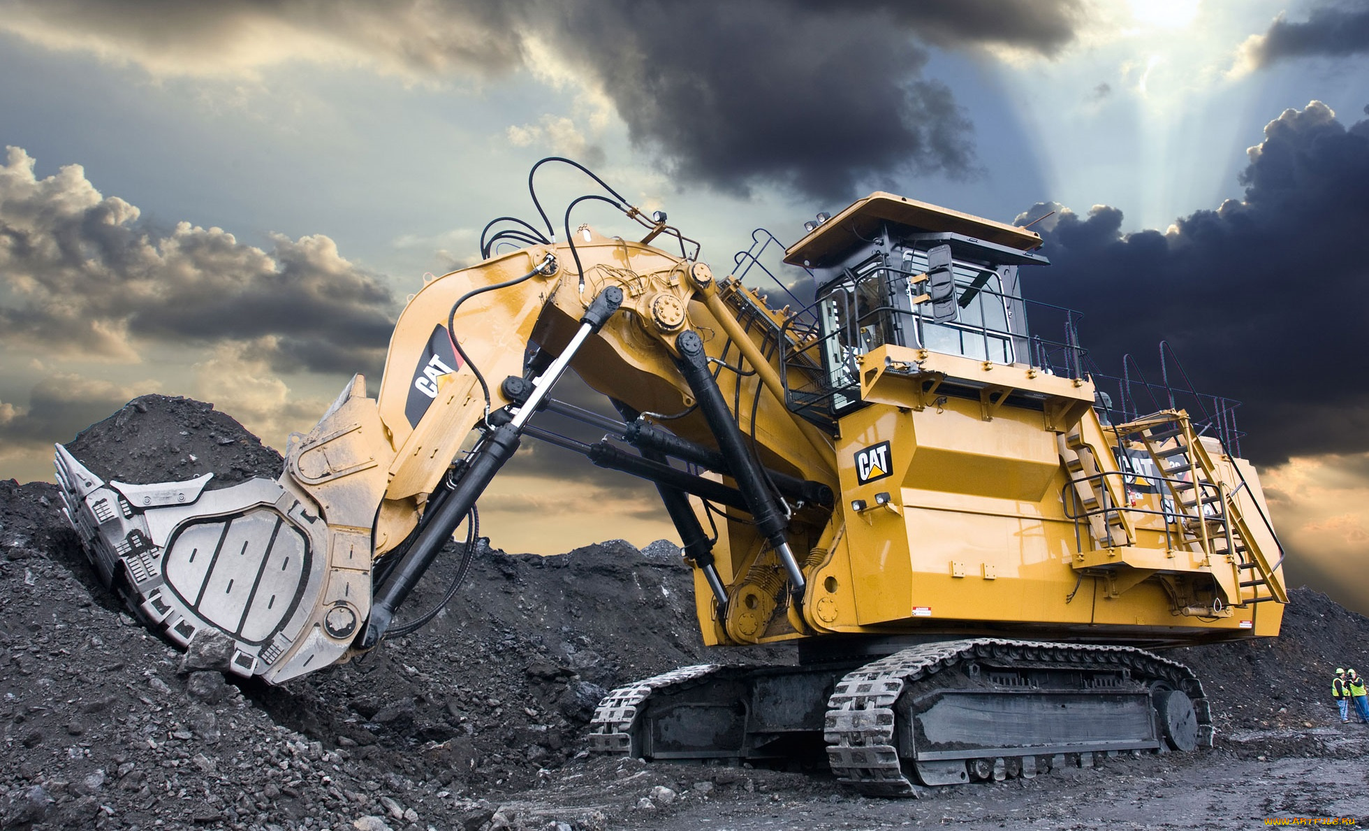 caterpillar, mining, excavator, техника, экскаваторы, экскаватор, тяжёлый, карьер