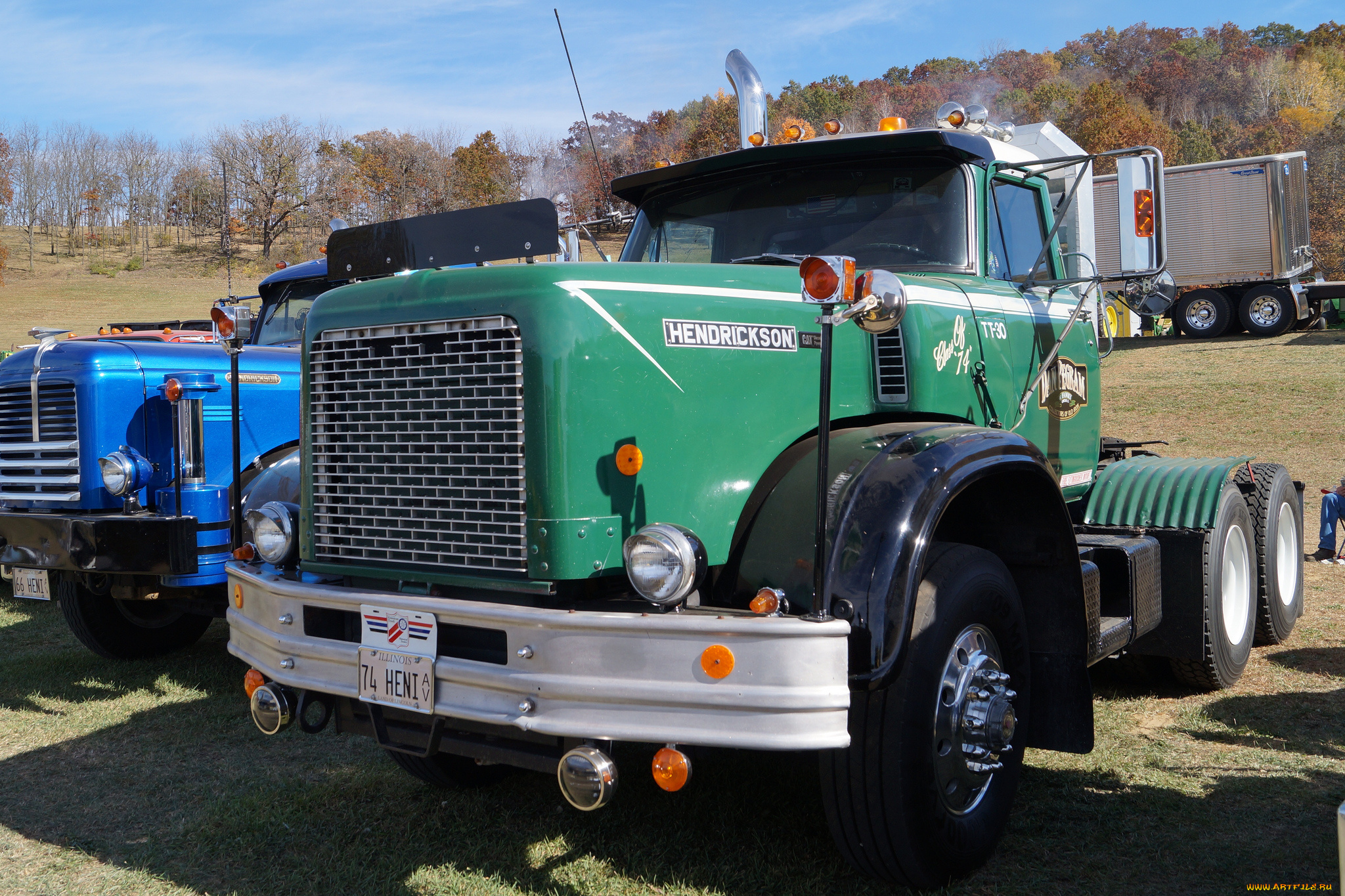 1974, hendrickson, model, h, автомобили, грузовики, тяжелый, грузовик, седельный, тягач