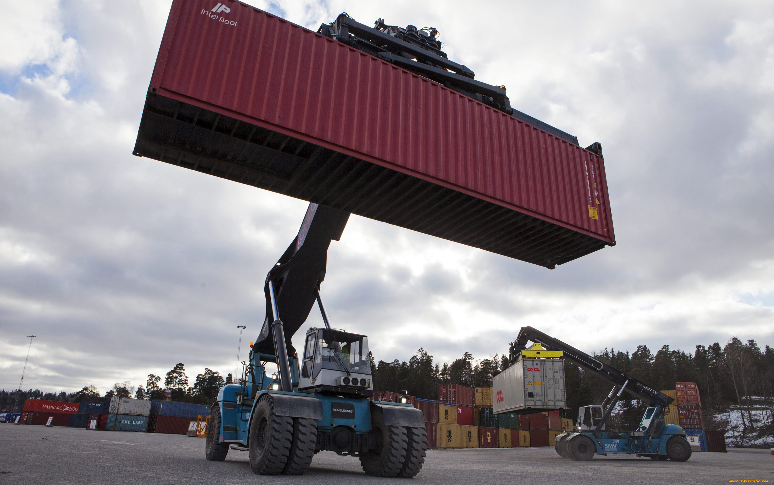 техника, автопогрузчики, conteiners