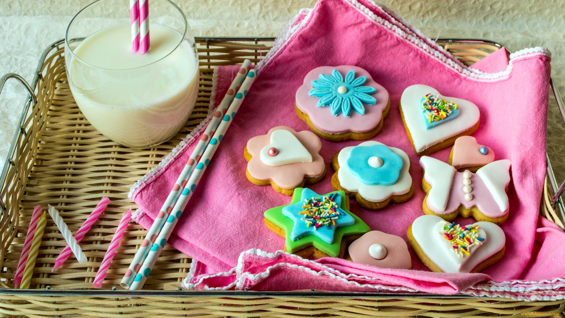 еда, пирожные, , кексы, , печенье, печенье, молоко, свечи