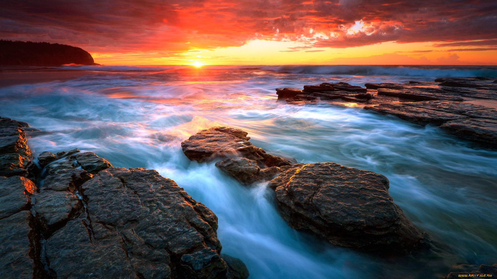 природа, восходы, закаты, seascape, turimetta, sydney, rising, sun, скалы, море, rocks, water, вода, beach, vawes, sea, солнце, восход