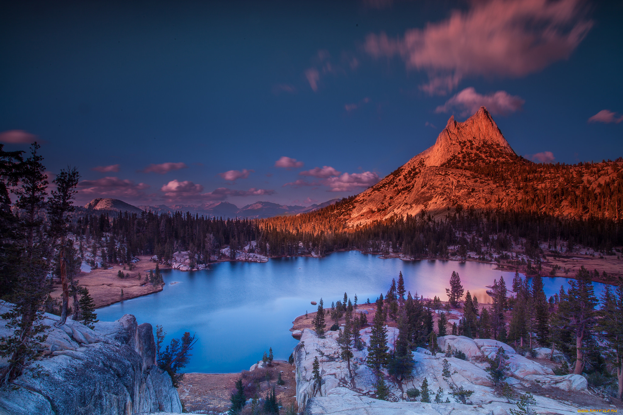 природа, реки, озера, горы, утро, озеро