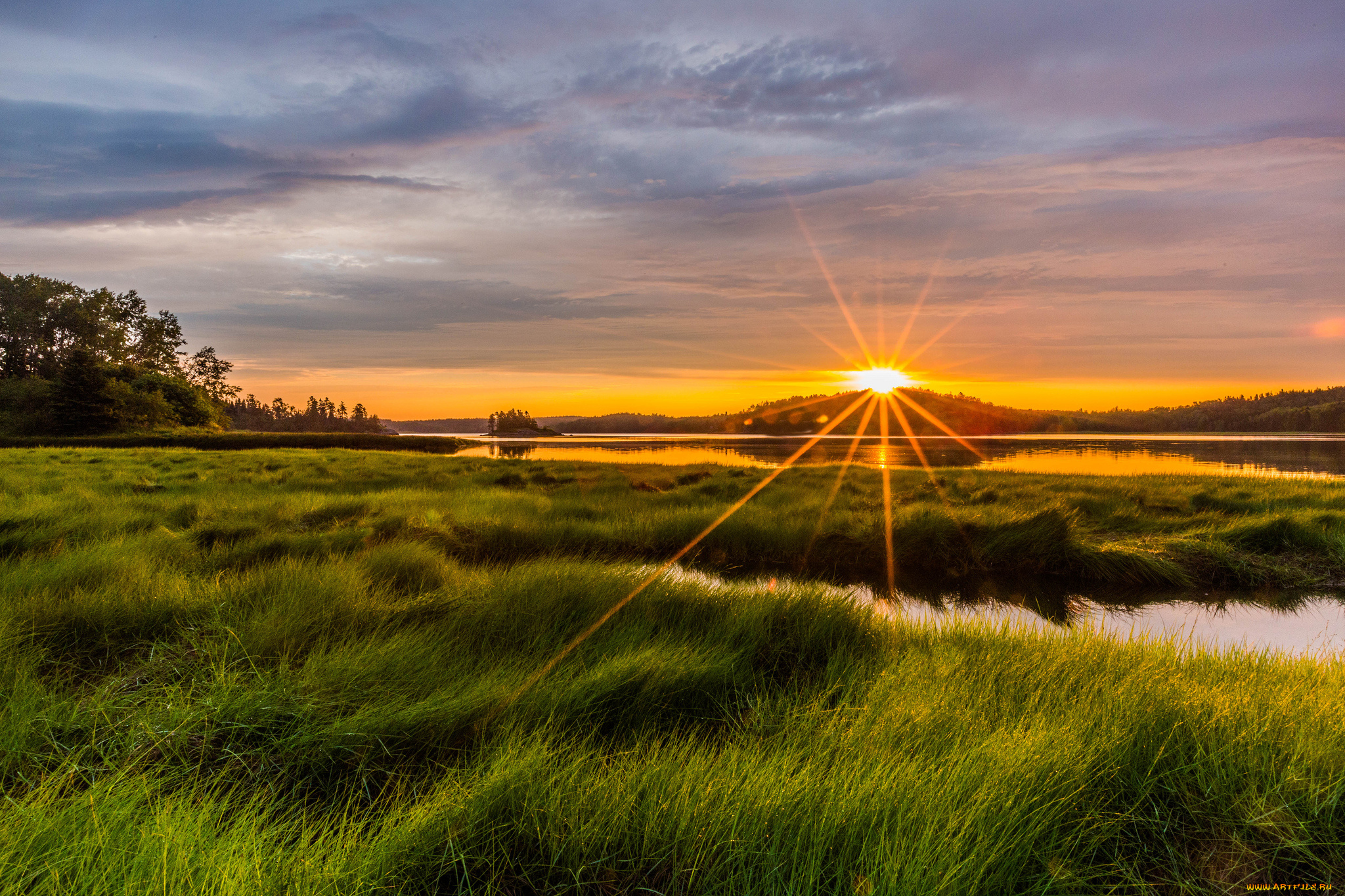 природа, восходы, закаты, горизонт, заря