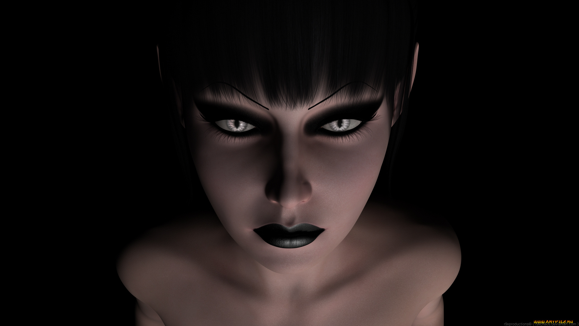 3д, графика, эльфы, , elves, фон, взгляд, эльфийка