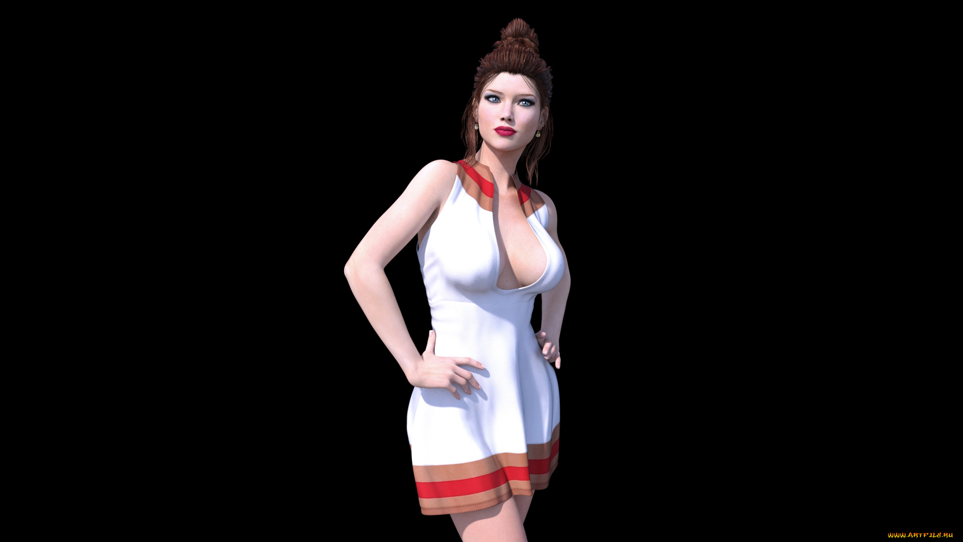 3д, графика, люди, , people, девушка, взгляд, фон