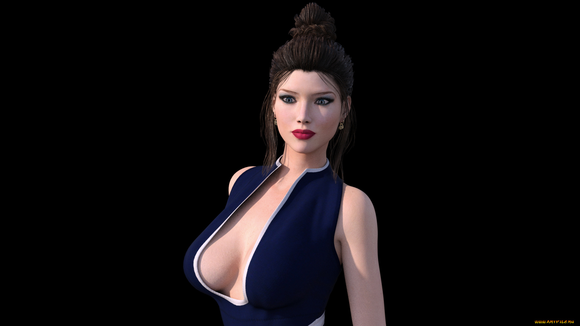 3д, графика, люди, , people, девушка, взгляд, фон