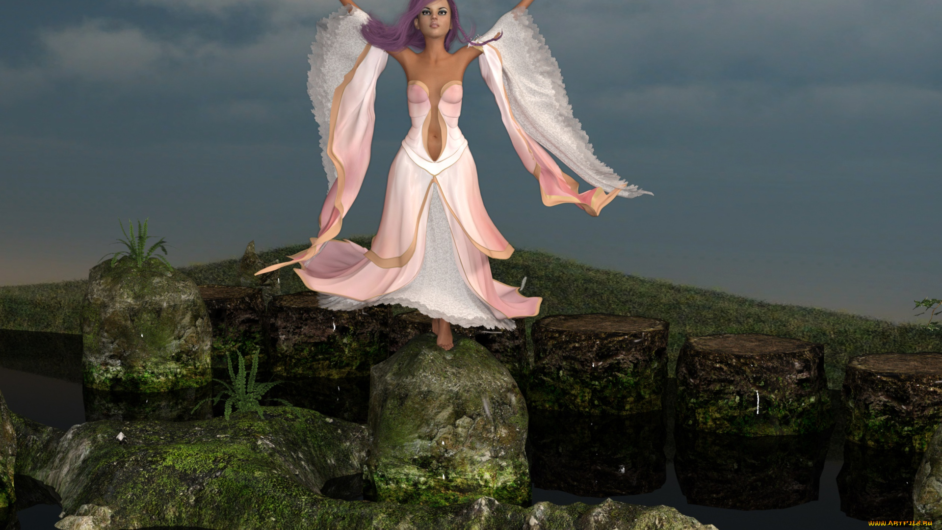 3д, графика, люди, , people, фон, взгляд, девушка