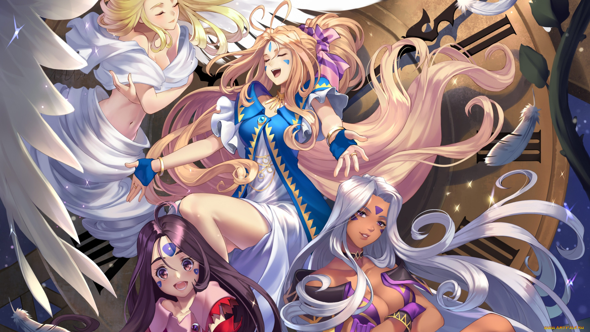 аниме, ангелы, , демоны, девушки, ангел