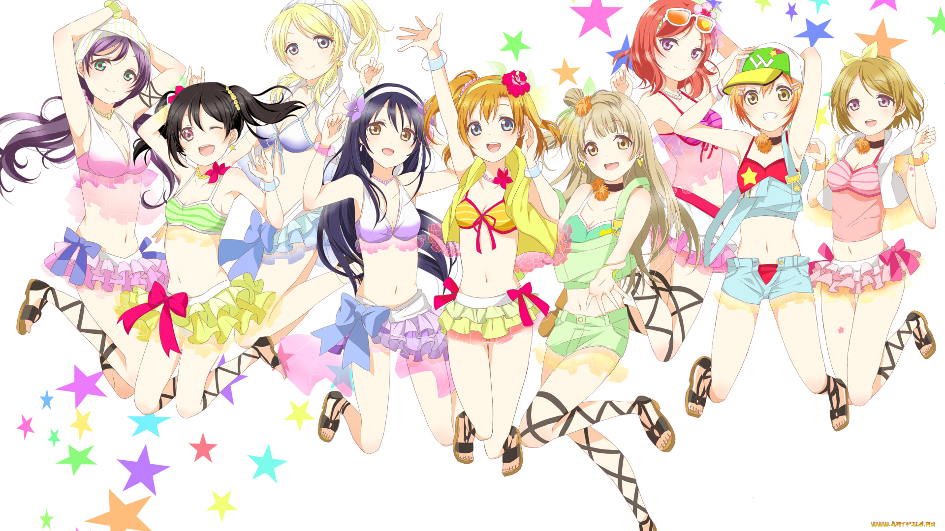 аниме, love, live, , school, idol, project, девушки