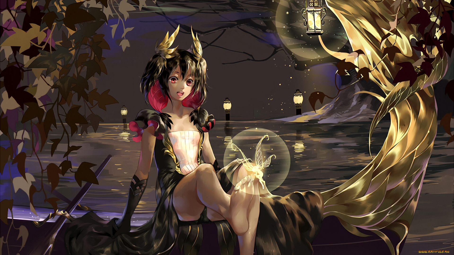 аниме, love, live, , school, idol, project, девушка, взгляд, фон