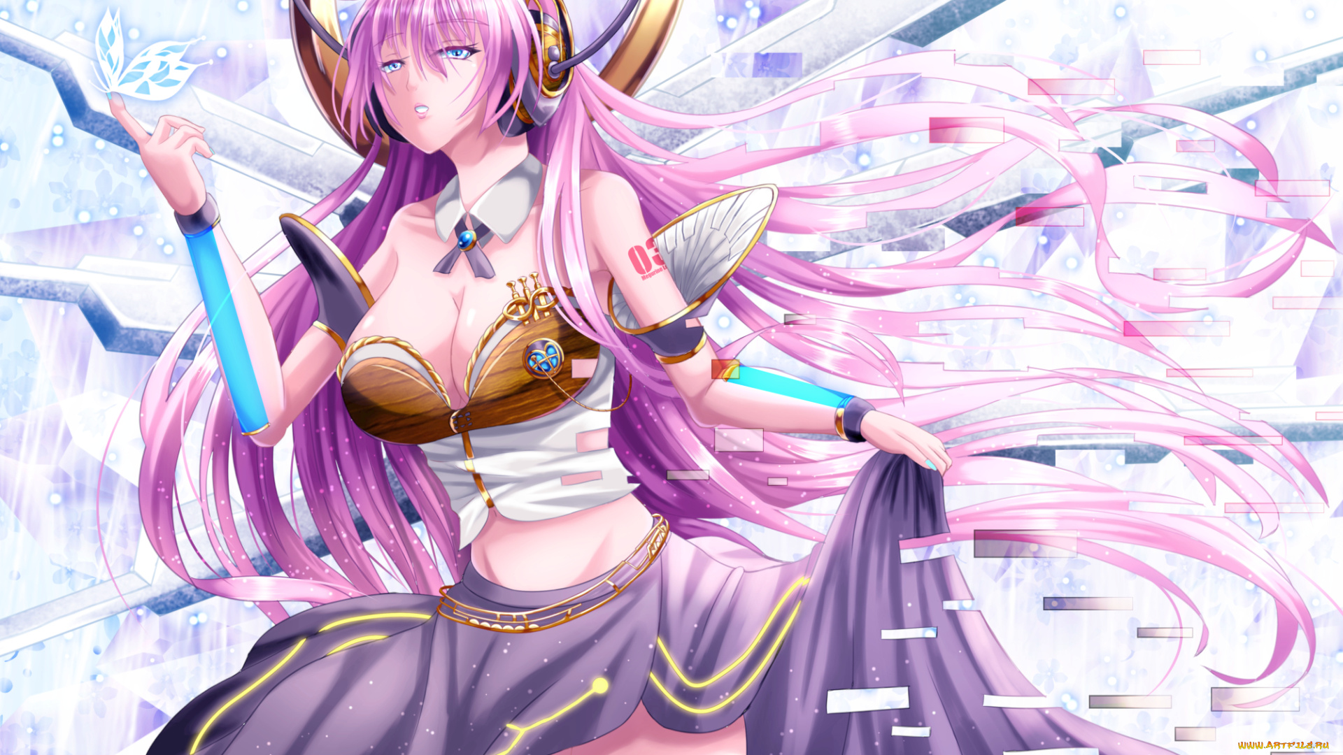 аниме, vocaloid, fuyuki, jun, megurine, luka