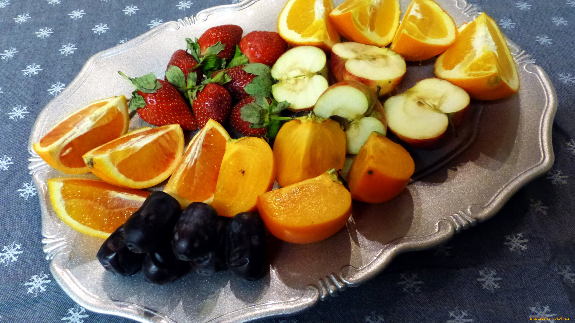 еда, фрукты, , ягоды, апельсины, яблоки, хурма