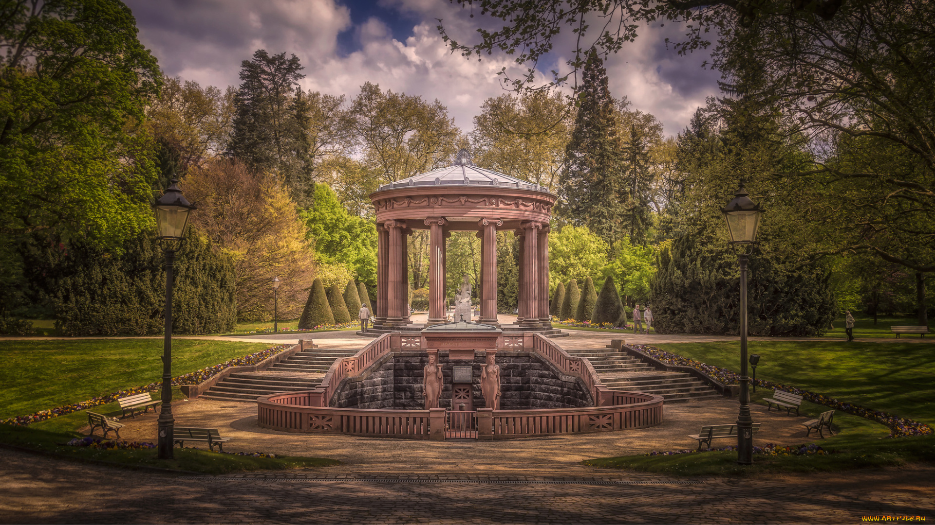 elisabethenbrunnen, города, -, памятники, , скульптуры, , арт-объекты, парк