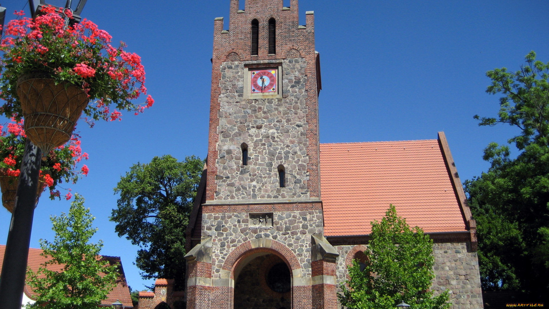 города, -, здания, , дома, часы, фонарь