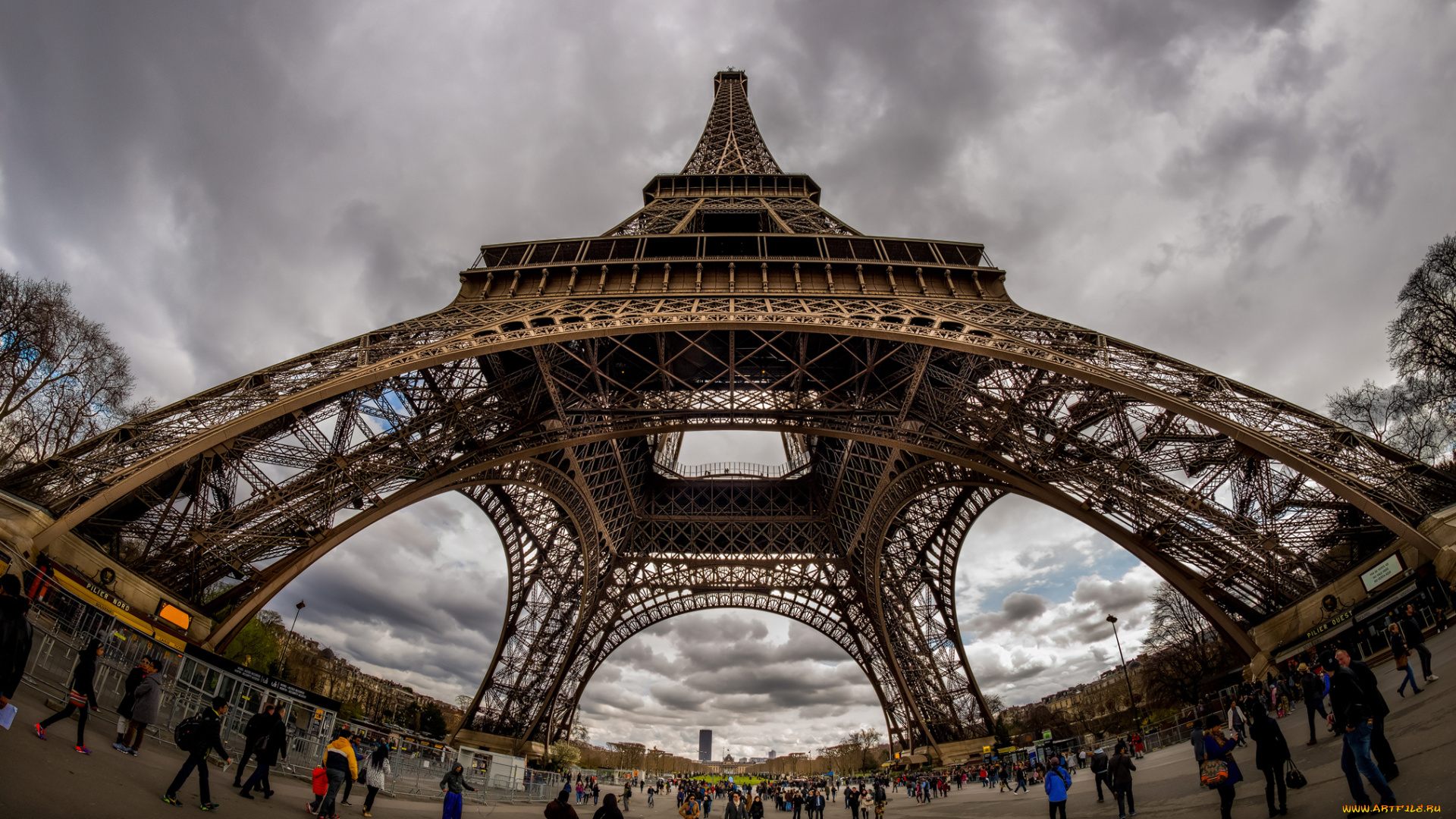 города, париж, , франция, башня