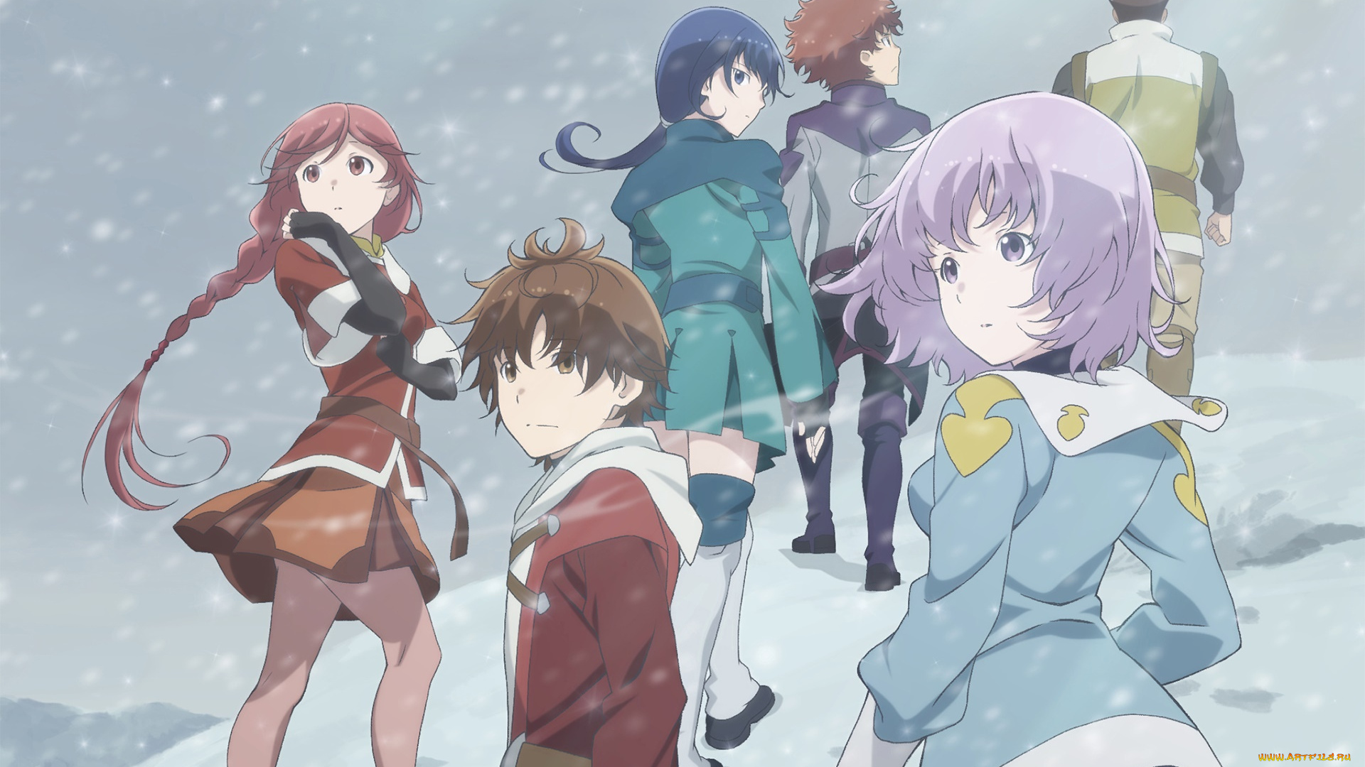 grimgar, imagination, and, ash, аниме, hai, to, gensou, no, grimgar, девушки, взгляд, фон, парни