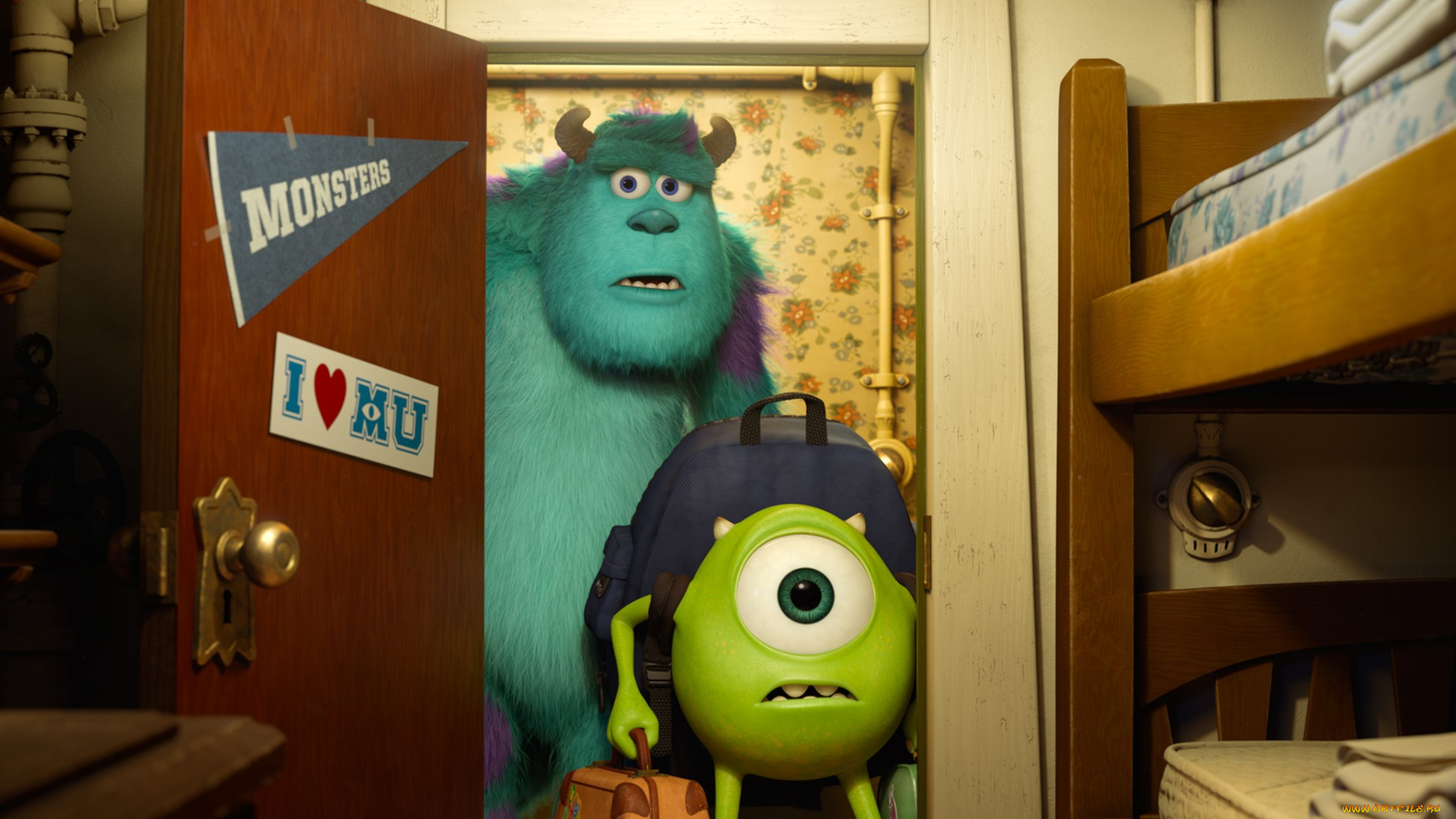 мультфильмы, monsters, university, персонажи