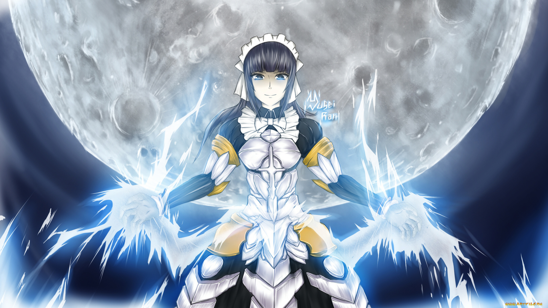 overlord, аниме, narberal, gamma, девушка, молнии