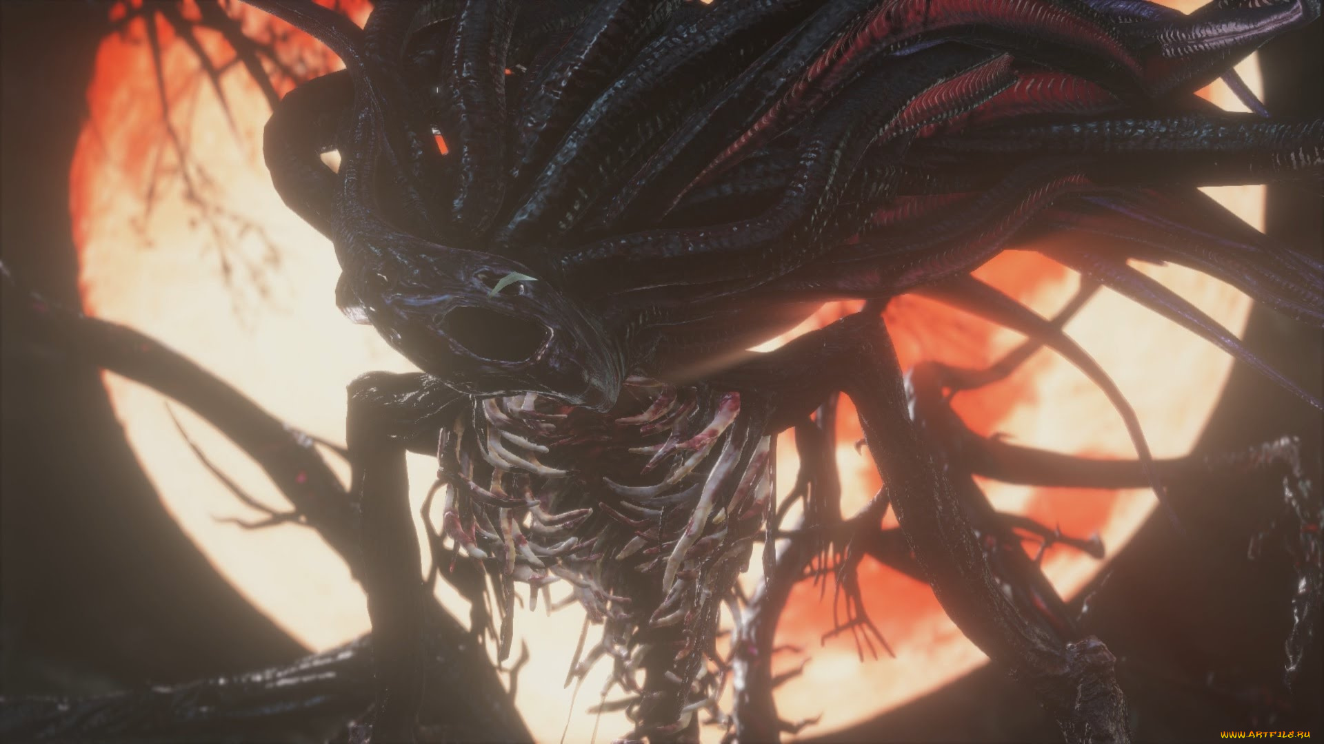 видео, игры, bloodborne, монстр